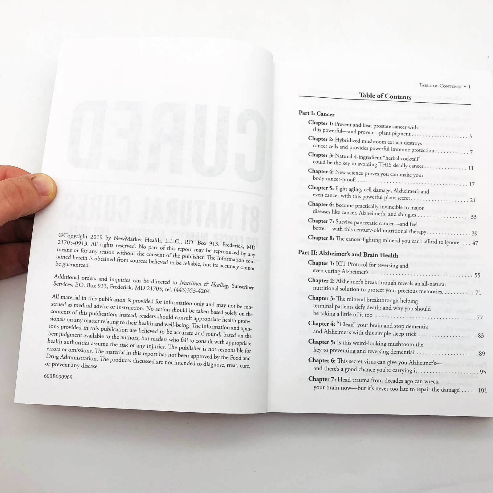 Cured Paperback New Market Health 2019 Natural Healing Cancer Diabetes Alzheimer
