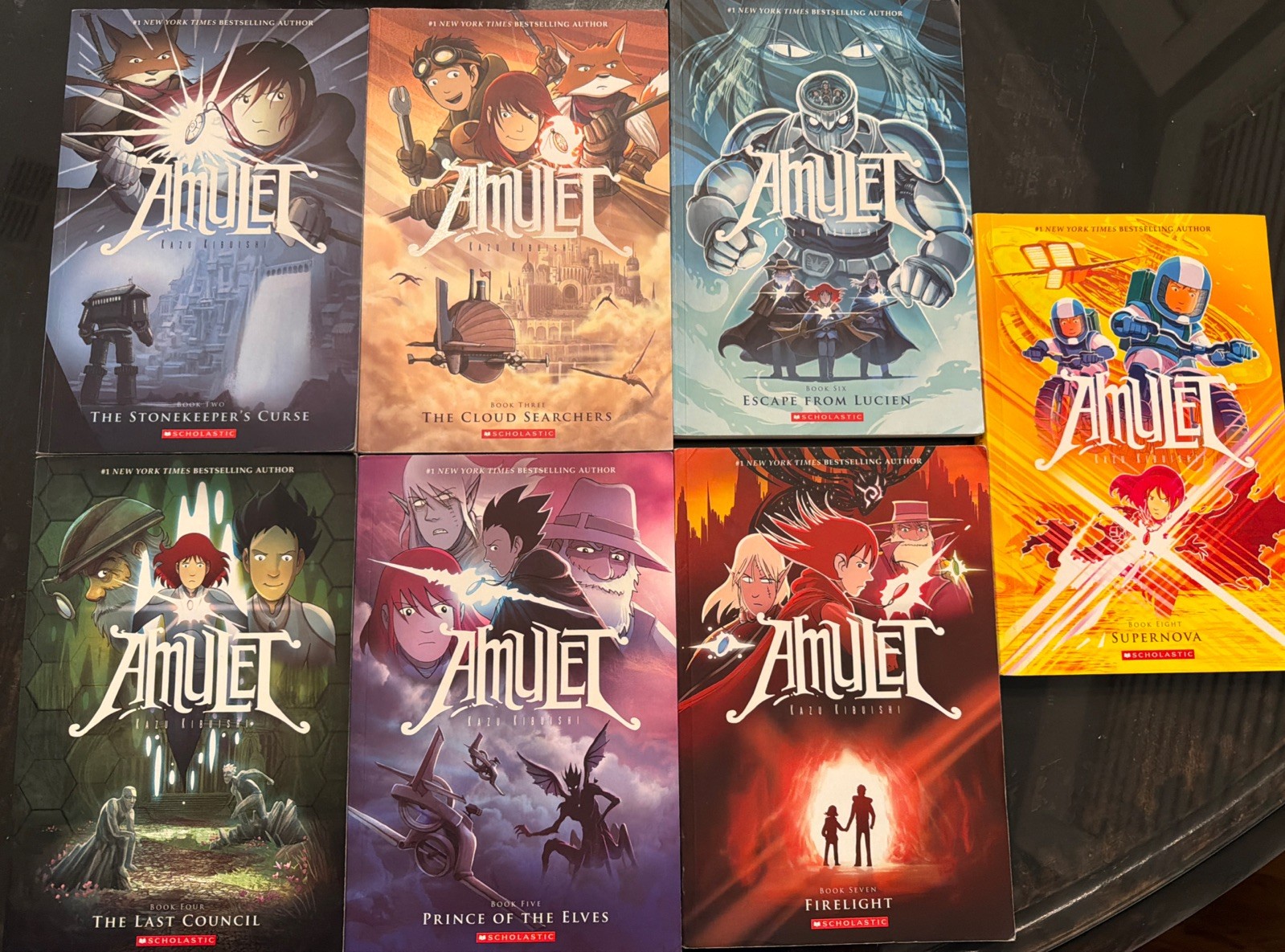 Lot of 7 Amulet Graphic Novels by Kazu Kibuishi Bundle Books 2-8