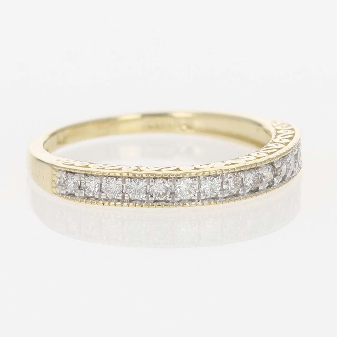 .20ctw Diamond Pavé Milgrain Scroll Wedding Band Ring 14k Yellow Gold Size 5