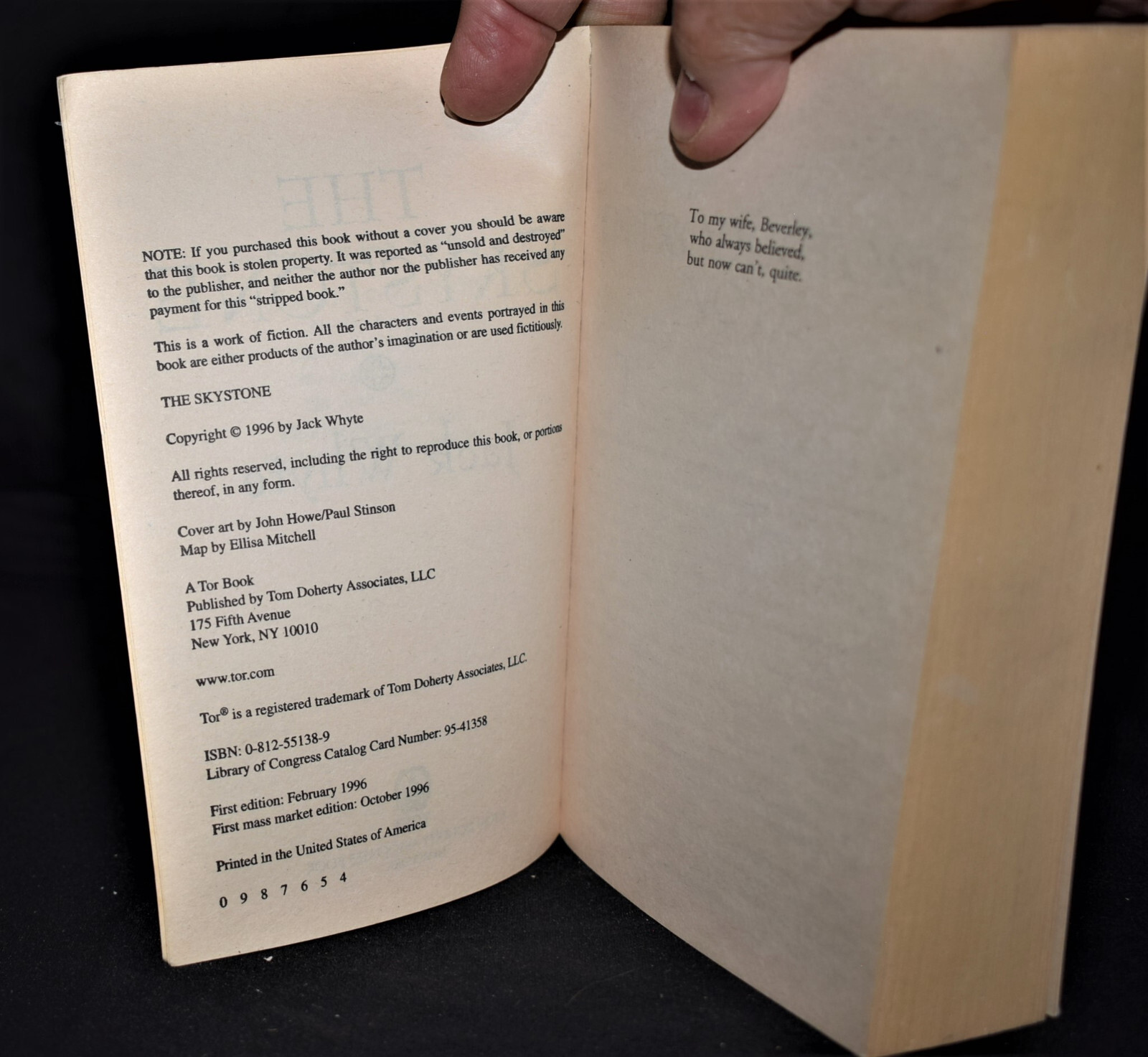 Skystone by Jack Whyte (c 1996) pages 498 ~ [Camulod Chronicles] ~ PB