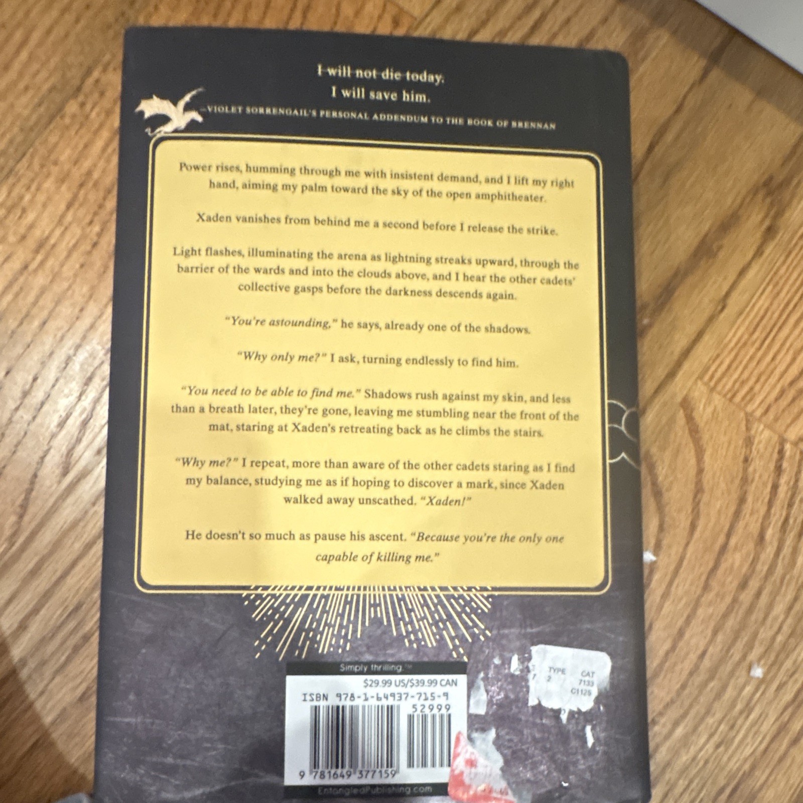 Onyx Storm HC Rebecca Yarros The Empyrean Ser. Fantasy Dragons Dust Jacket