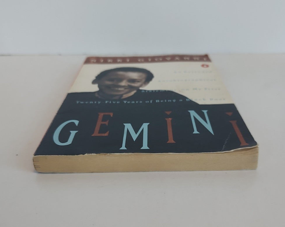 Gemini by Nikki Giovanni Paperback Autobiography 1960s America Life as a Poet