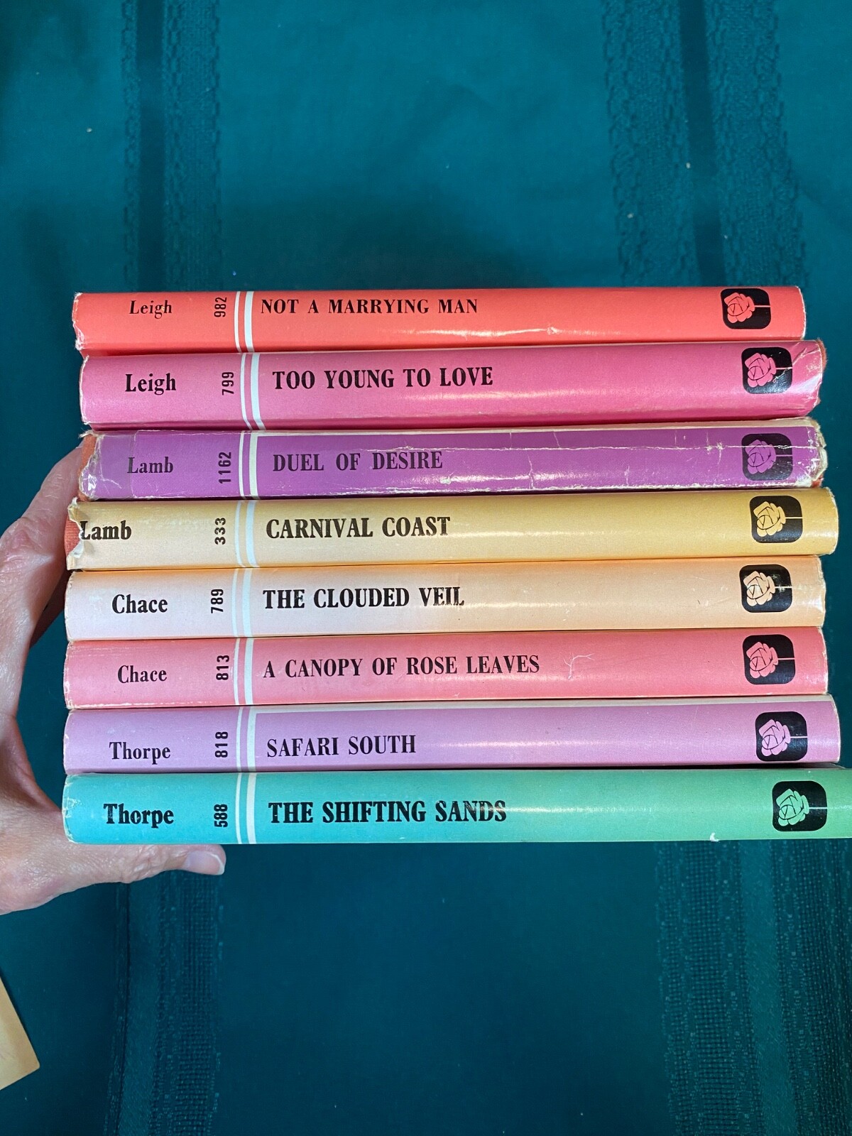 8-British Romance Hardcover Books Mills & Boon Retro Covers 4 Different Authors