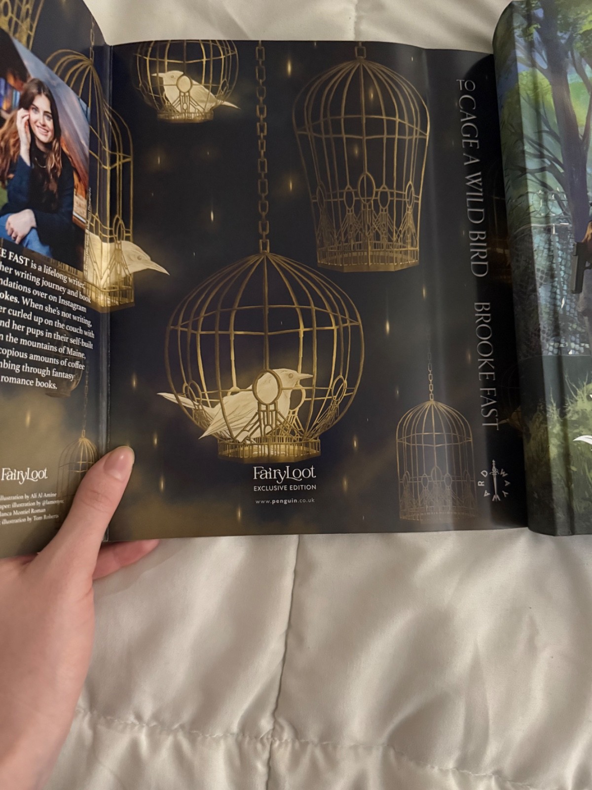 FAIRYLOOT To Cage a Wild Bird by Brooke Fast Signed + Owlcrate Wax Seal Merch
