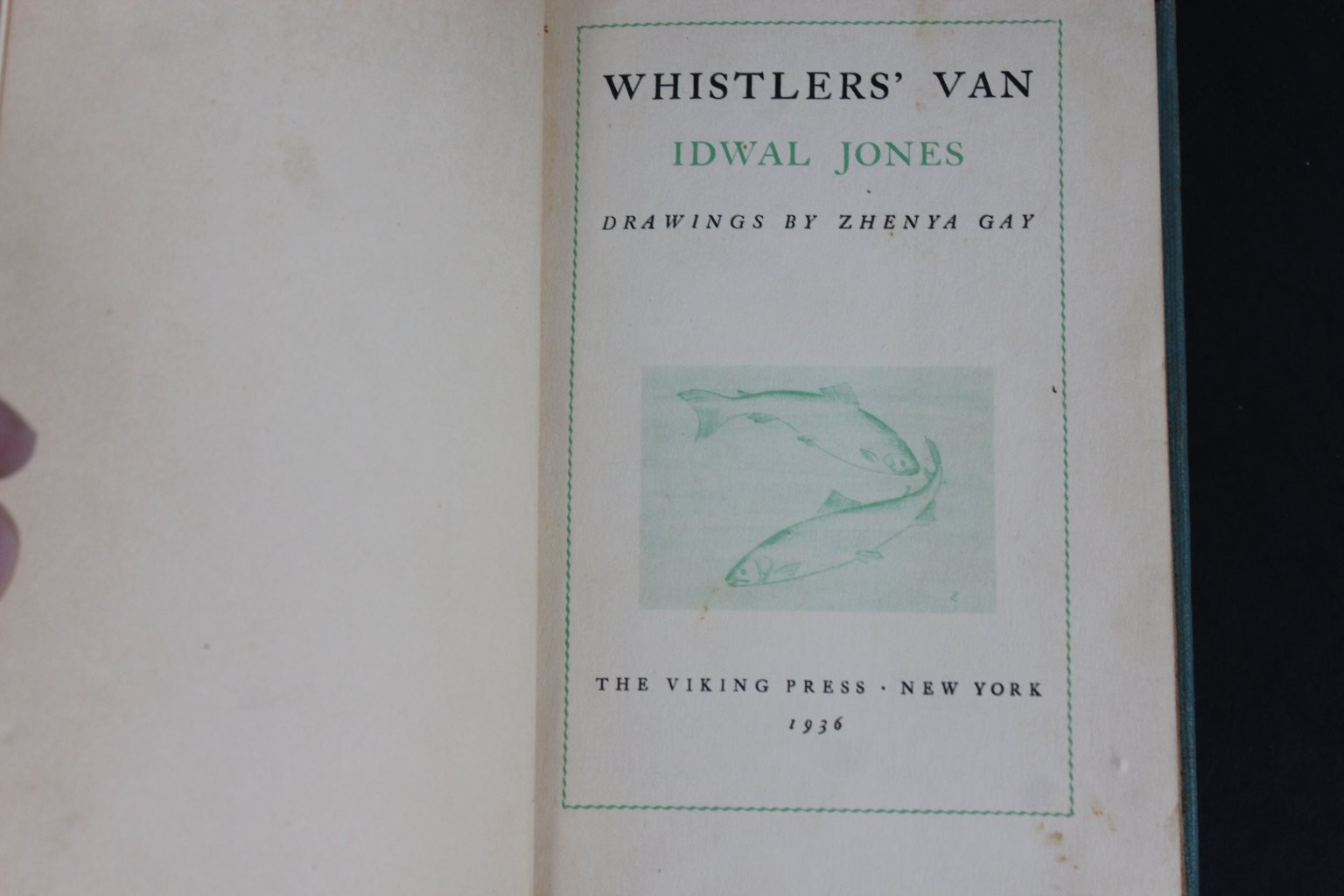 Whistlers’ Van Idwal Jones 1936 First Edition Illustrated Viking Press