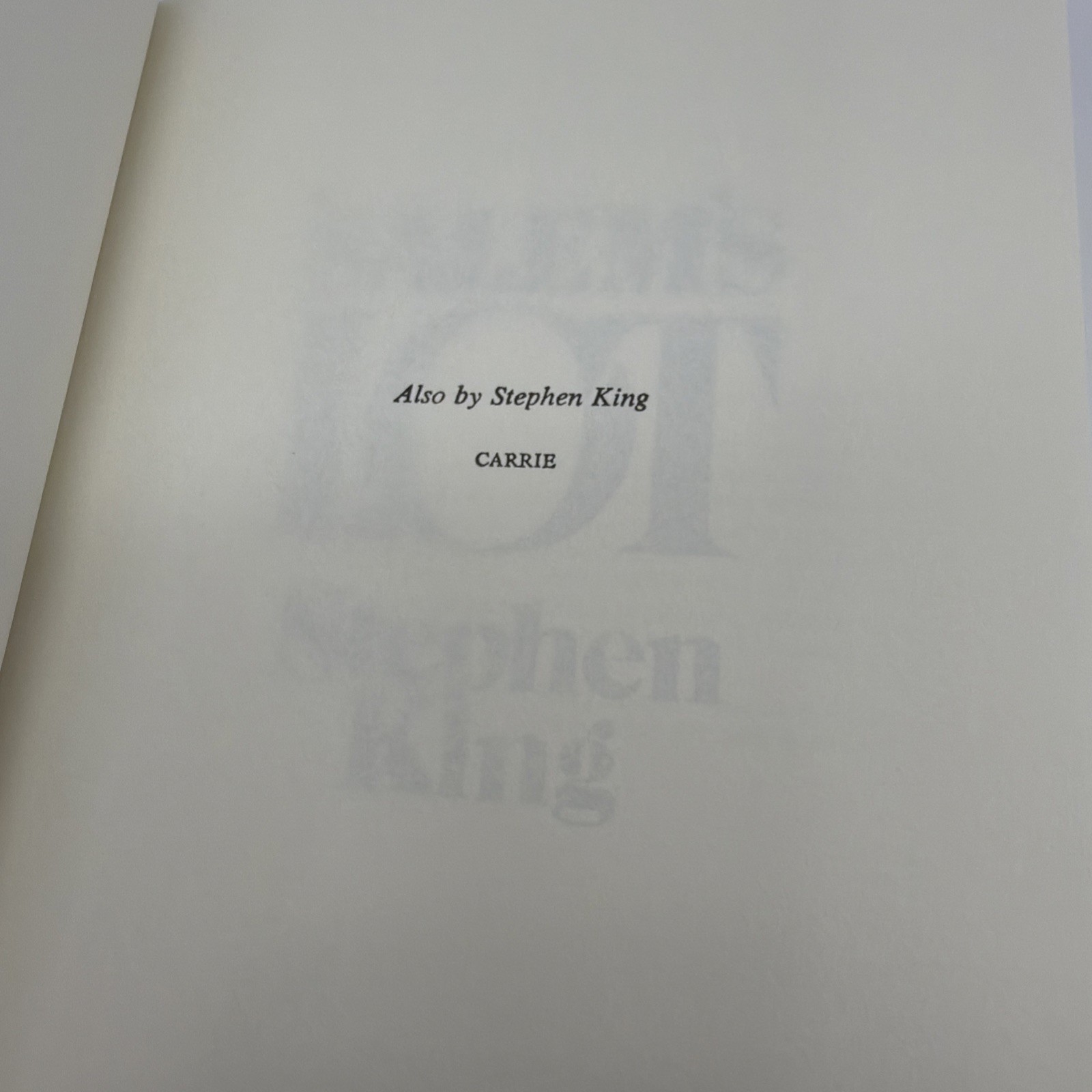 ‘Salem’s Lot, Stephen King Hardcover, Book Club Edition, 1975 No Gutter Code