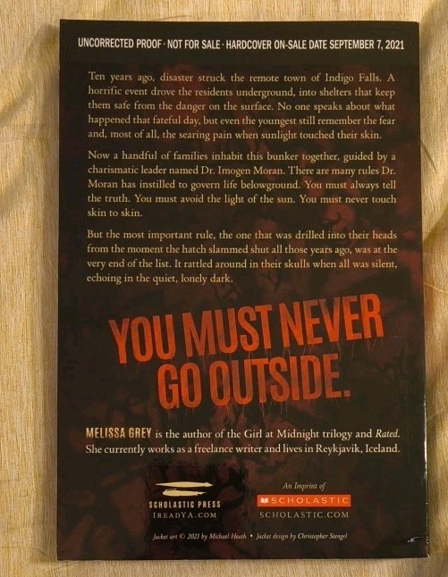 The Buried by Melissa Grey NEW ARC Paperback Horror Dystopian Fantasy Fiction