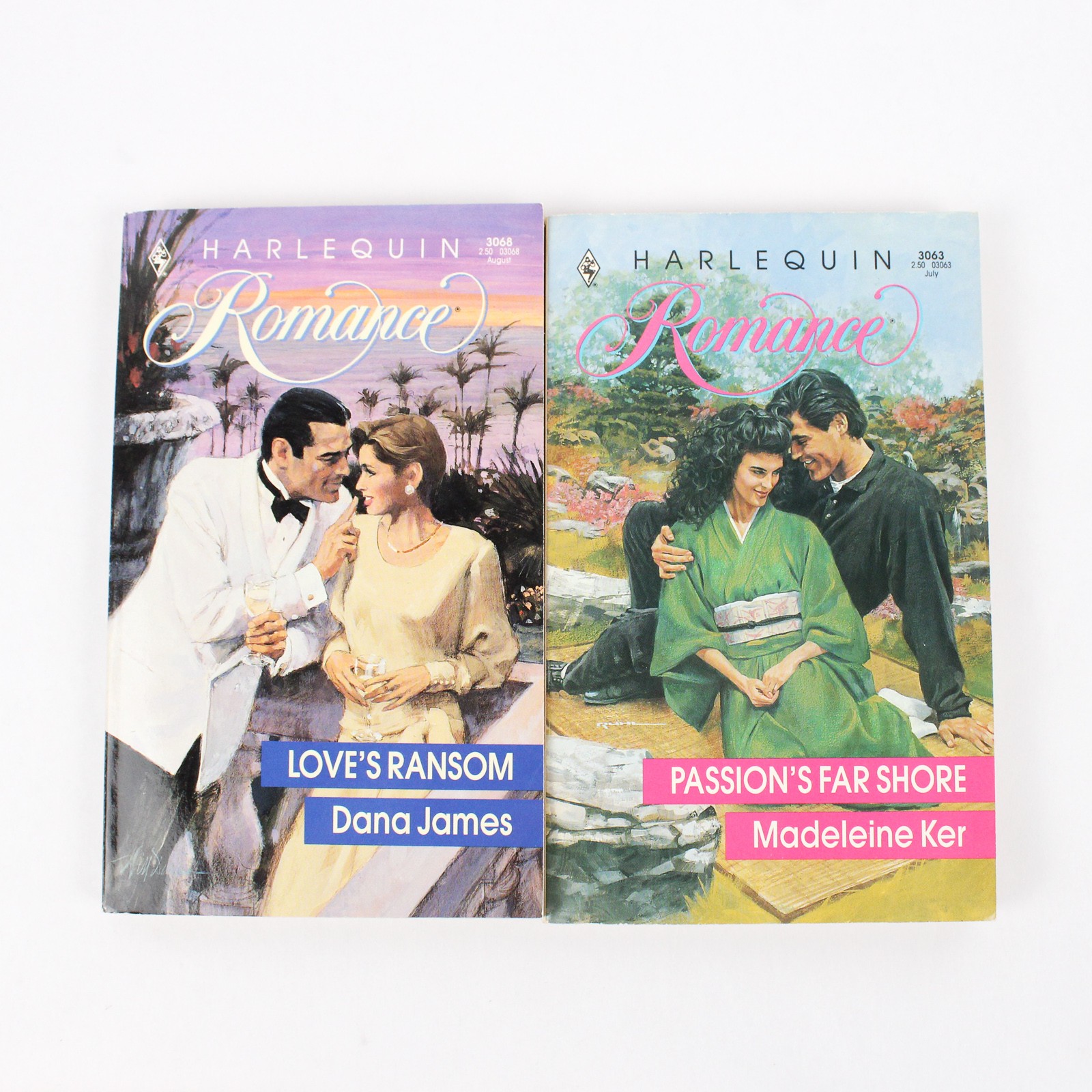 Lot of 4 Harlequin Romance Novels From 1990 Vintage Paperback