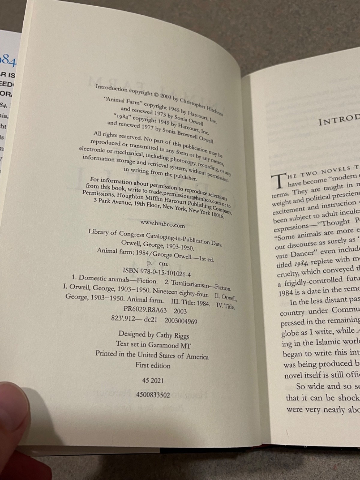 Animal Farm & 1984 George Orwell (Hardcover DJ)