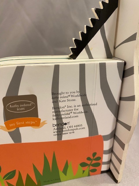 Bendon Publishing Kathy Ireland Safari Friends Blocky Book “Little Zebra”