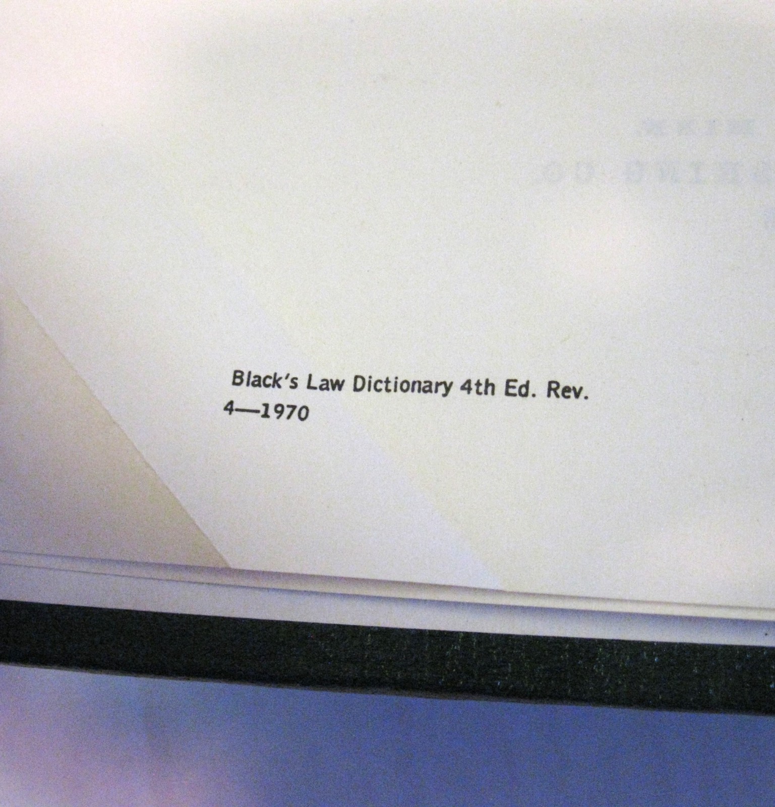 BLACK’S LAW DICTIONARY Revised 4th Edition Henry Campbell Black Hardcover 1968