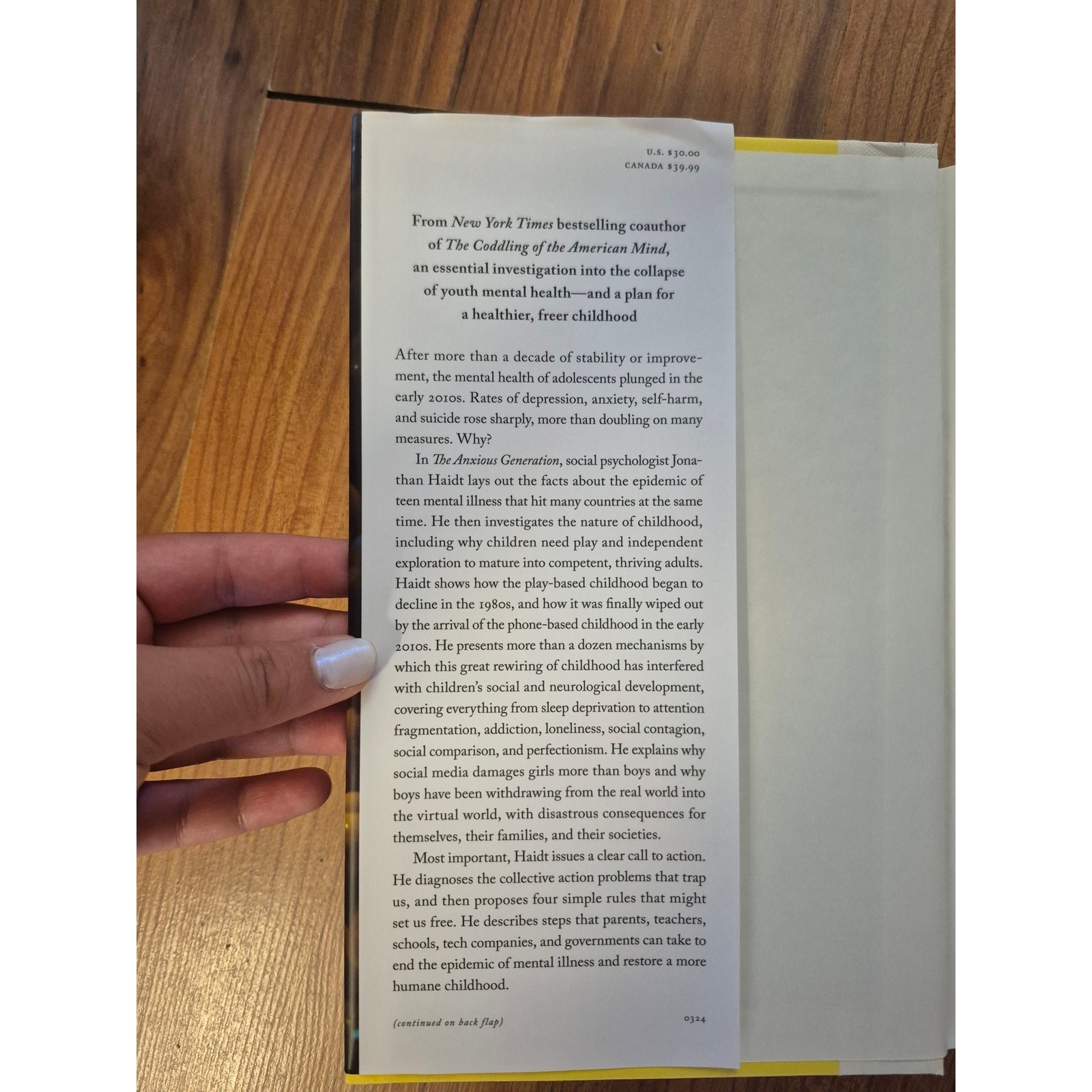 The Anxious Generation: Childhood Rewiring and Anxiety Epidemic Hardcover Haidt
