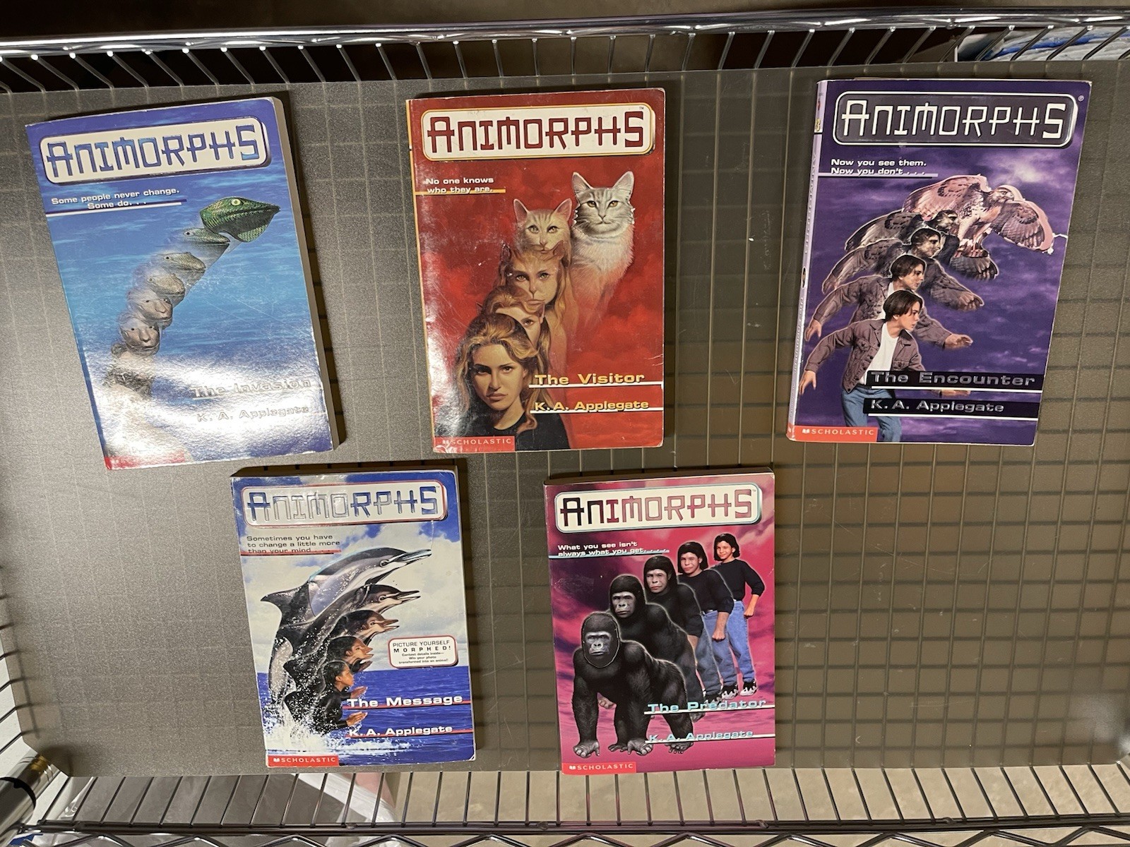 Animorphs Books 1-5 (1,2,3,4,5) Book Lot SET K.A. Applegate 1st Ed. Scholastic