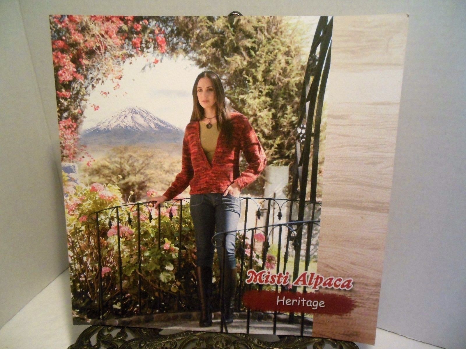 Heritage Misti Alpaca Yarn KNITTING PATTERN BOOK Sweater Jacket Scarf Tunic LN