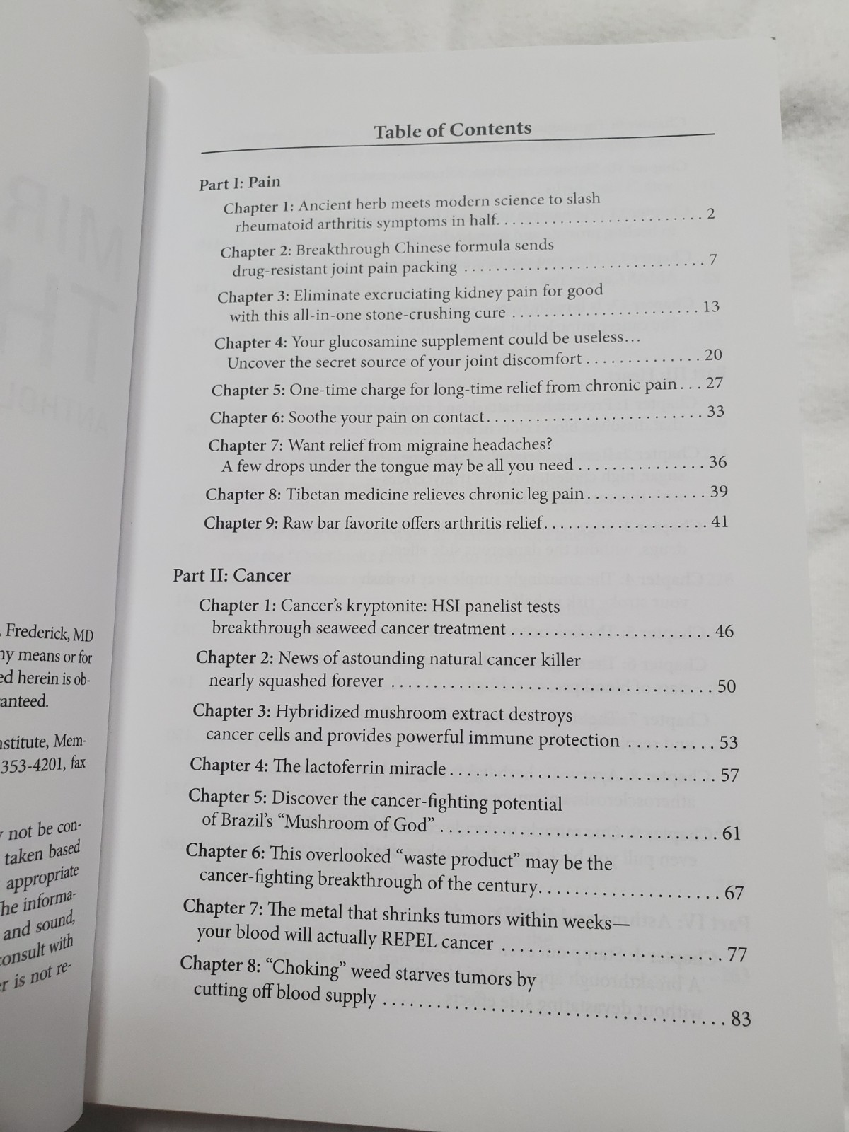 Miracles from The Vault Anthology of Underground Cures By Health Sciences In PB