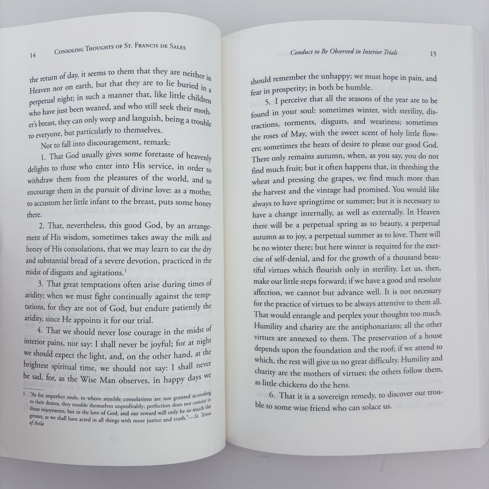 Consoling Thoughts On Trials Of An Interior Life By Francis De Sales & Pere