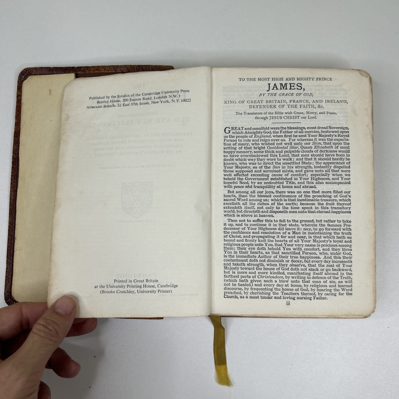 Holy Bible Cambridge 16 mo. Maps Old New Testaments Vintage 1940s Red Letter