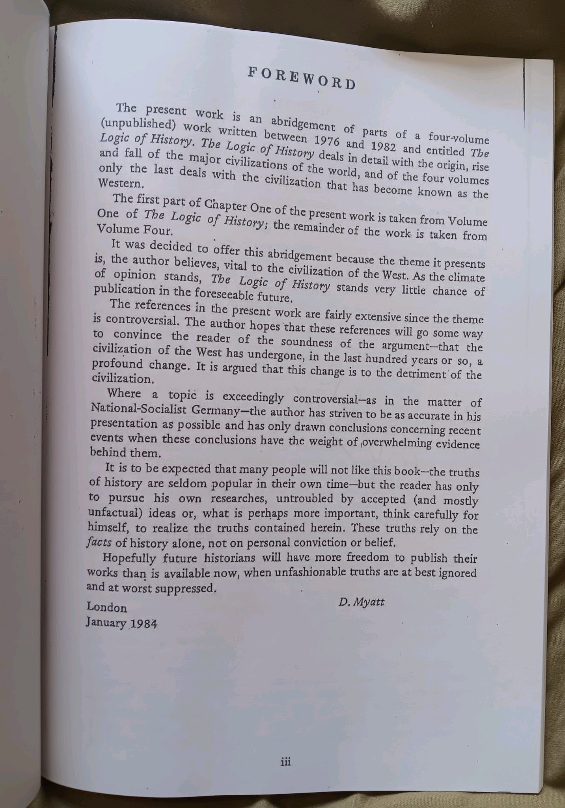David Myatt Vindex Destiny Of The West Order Of Nine Angles Facsimile ONA Ns O9a