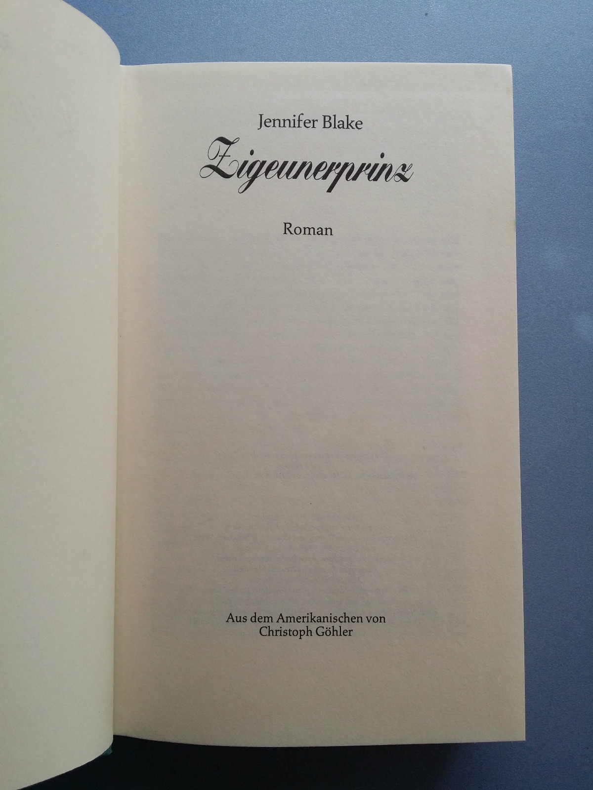 Gypsy Prince Novel Jennifer Blake Wilhelm Goldmann Verlag 1992 415 Pages