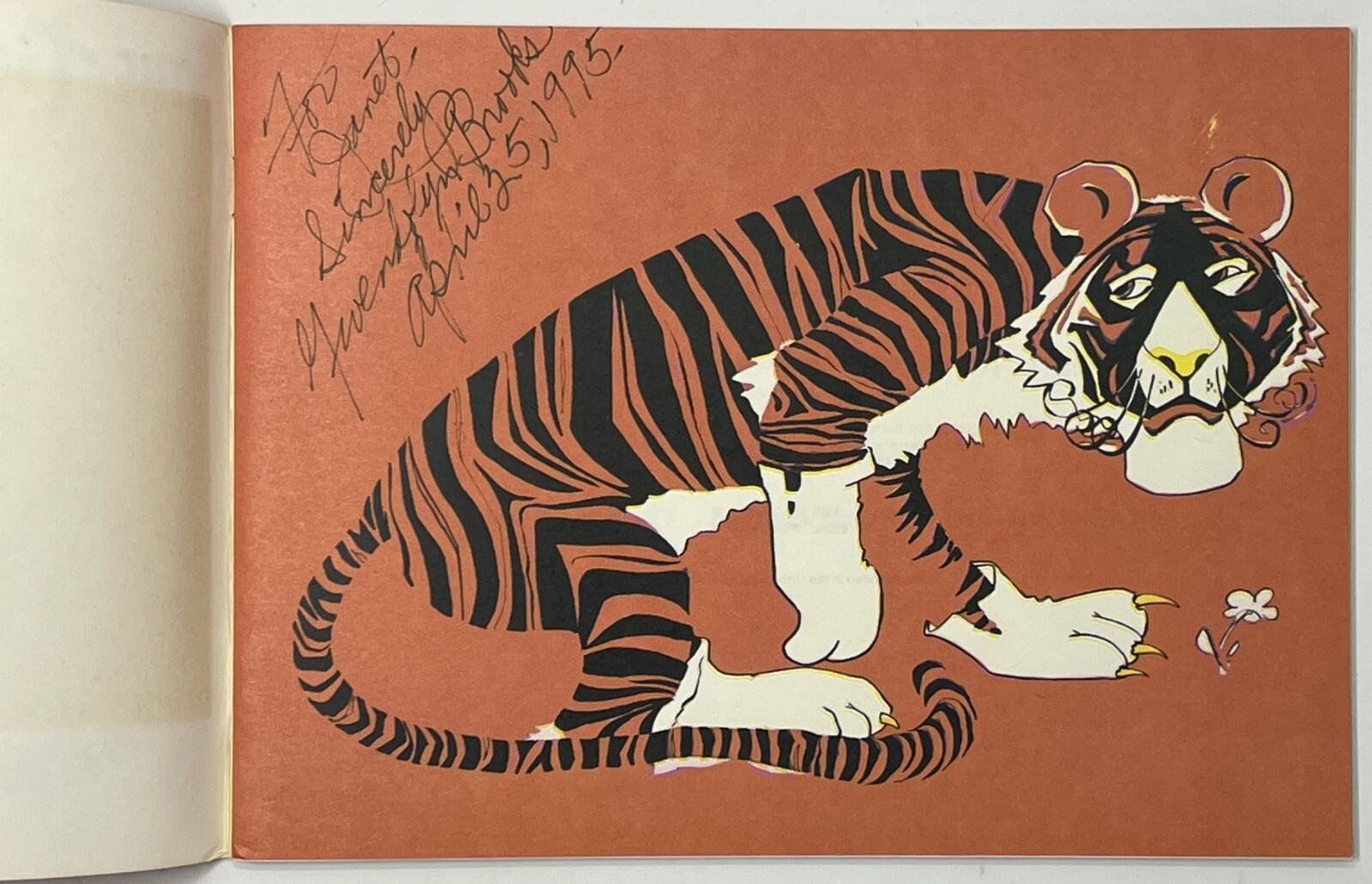 VTG POETRY: SIGNED The Tiger Who Wore White Gloves by Gwendolyn Brooks – 1974 PB