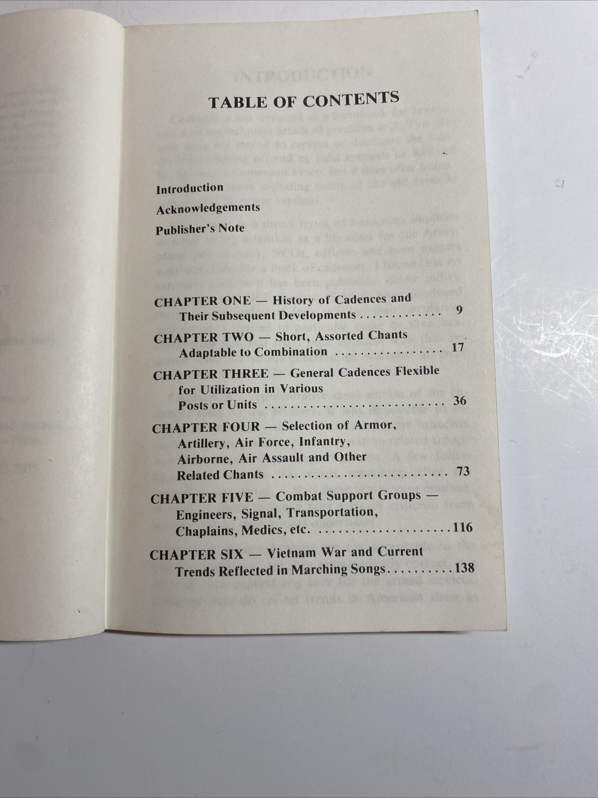 Military Cadences: Jody Call Book No. 1 1983 Softcover 152 pages