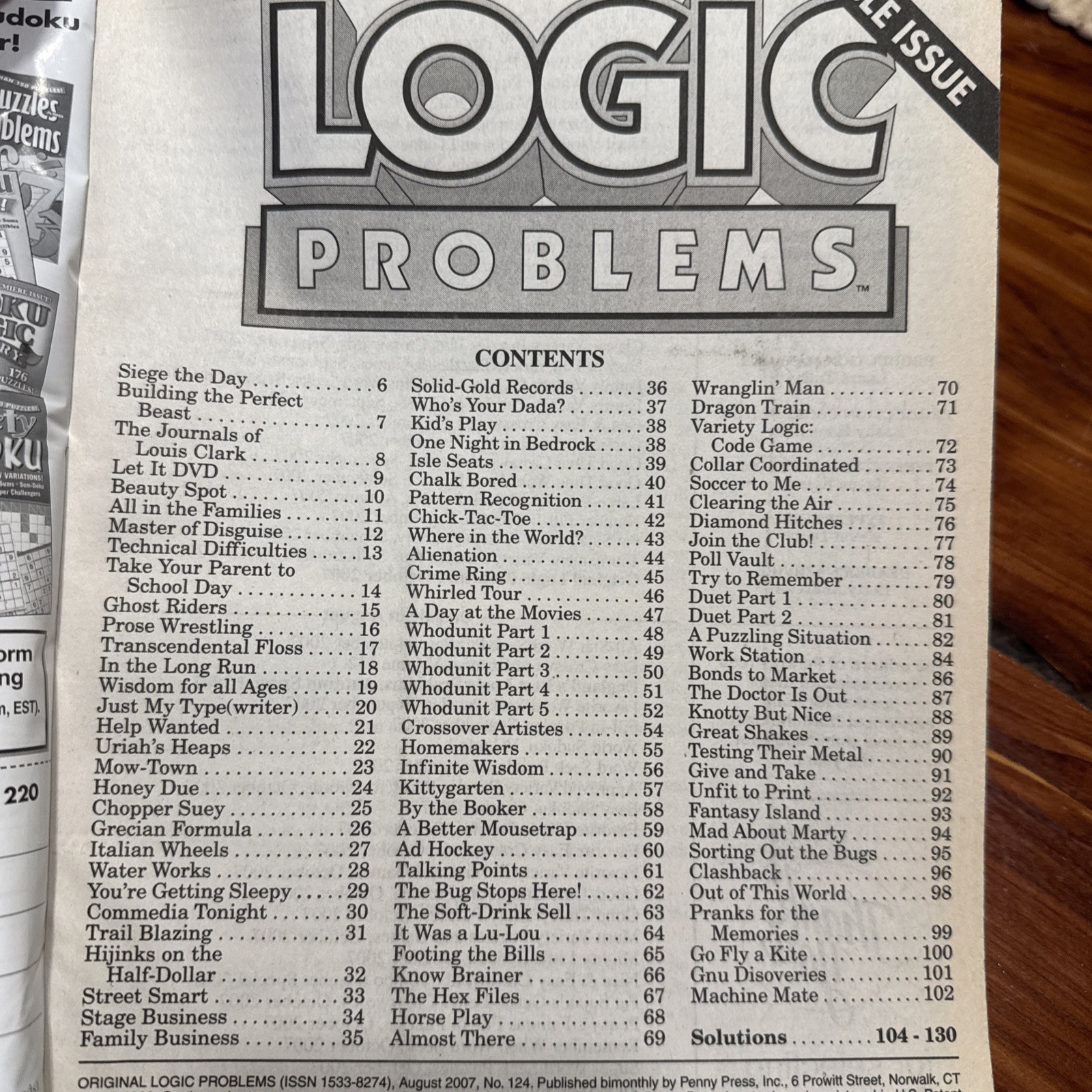 3-Dell Penny Press Original Logic Problems Grid Puzzles Collectors England Best