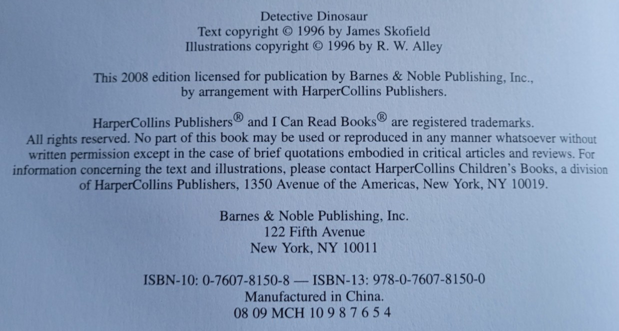 Hardback Book Detective Dinosaur James Skofield Picture Book Barnes and Noble