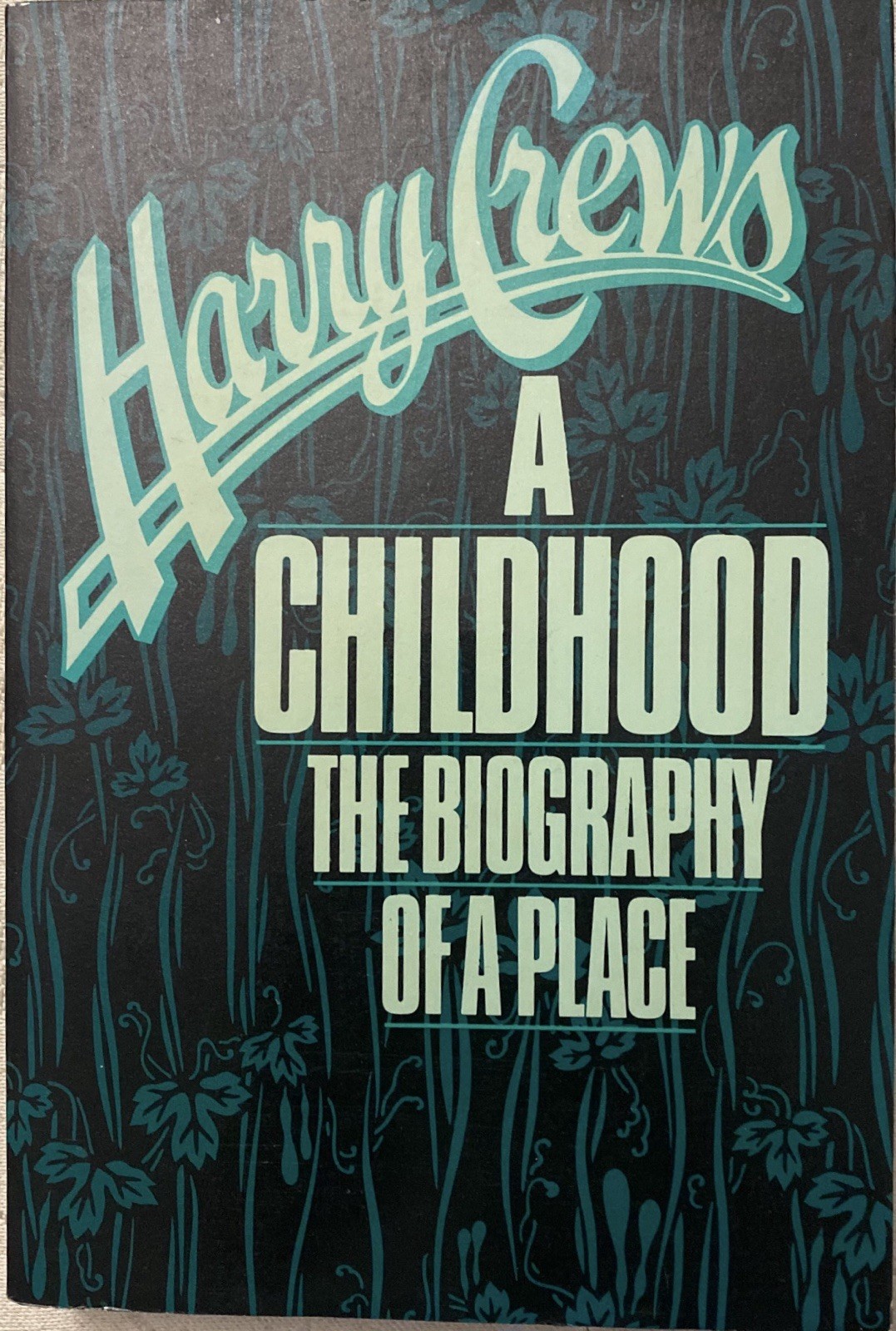 HARRY CREWS SIGNED 1983 A Childhood The Biography of a Place Paperback Autograph