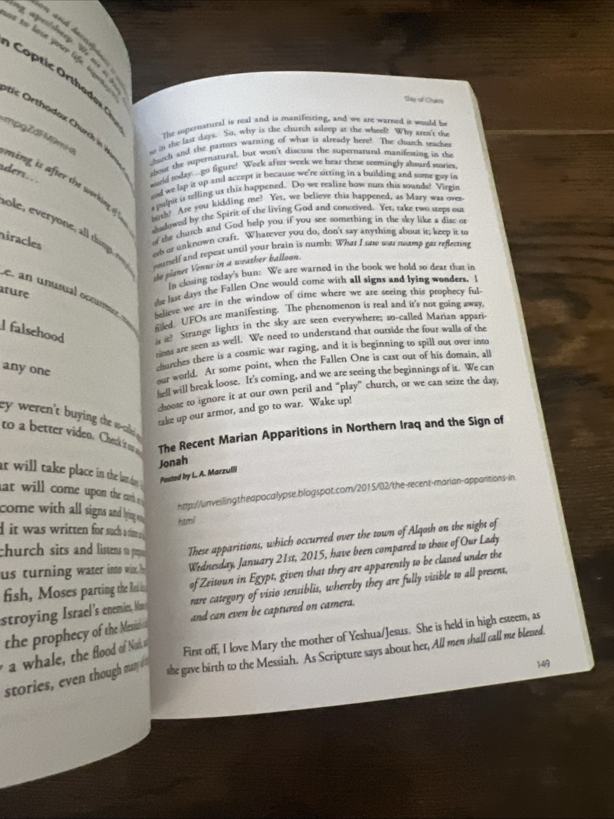 DAYS OF CHAOS: An End Times Handbook By: L. A. Marzulli, Paperback 2015 Signed!