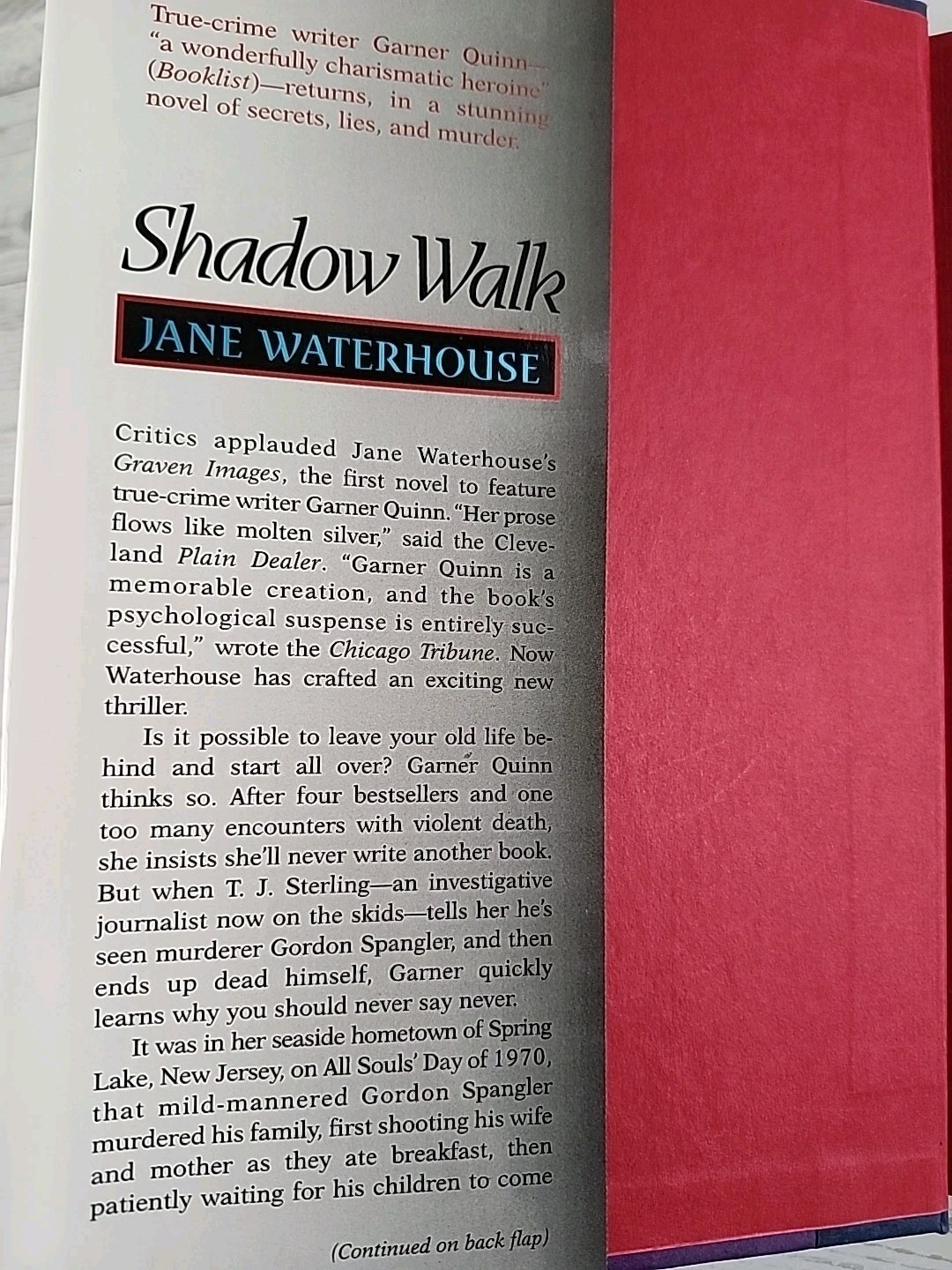 Shadow Walk by Jane Waterhouse (1997, Hardcover) Very Good