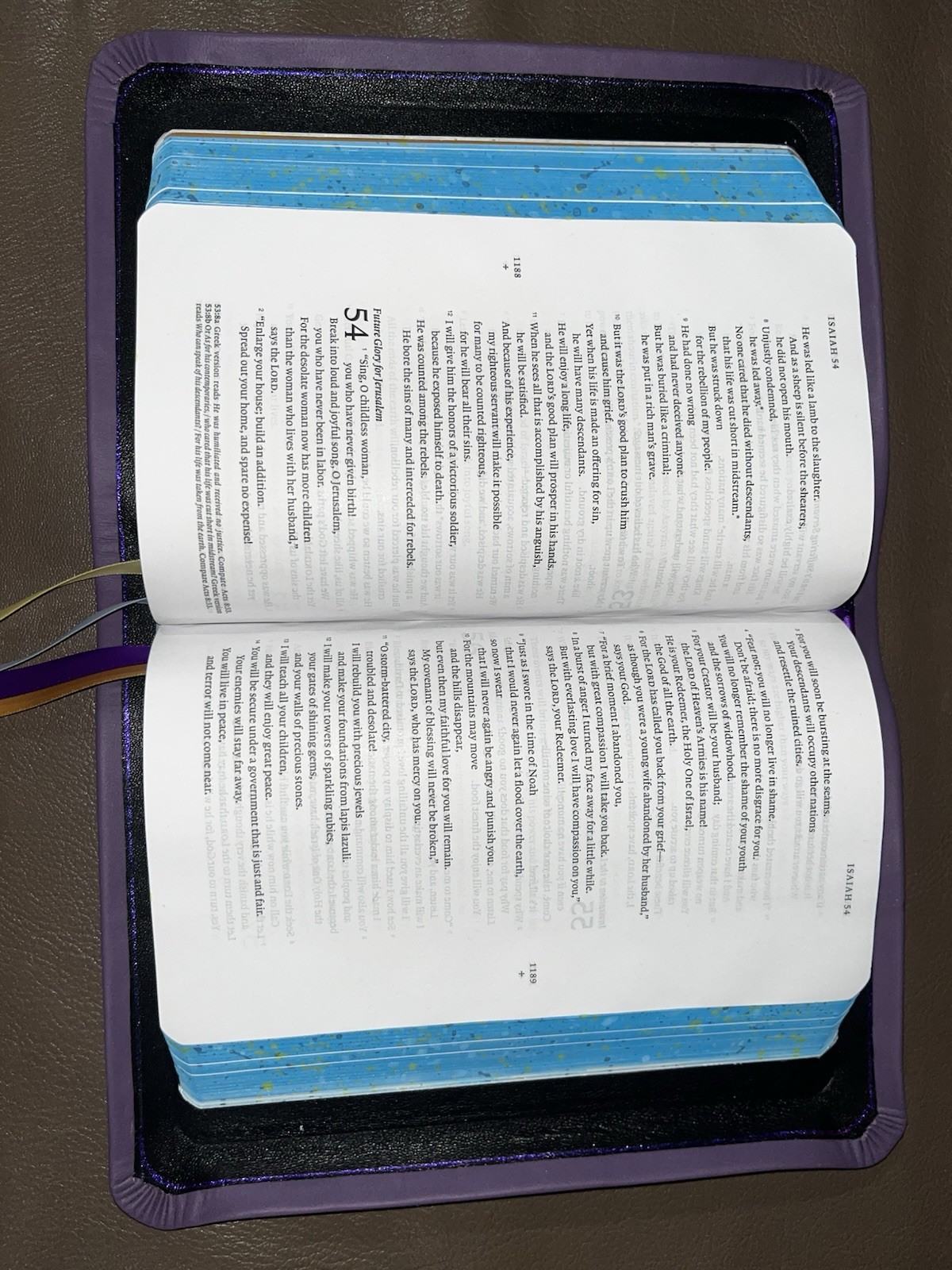 Filament Bible NLT Original Single Column Rebind Purple Goatskin