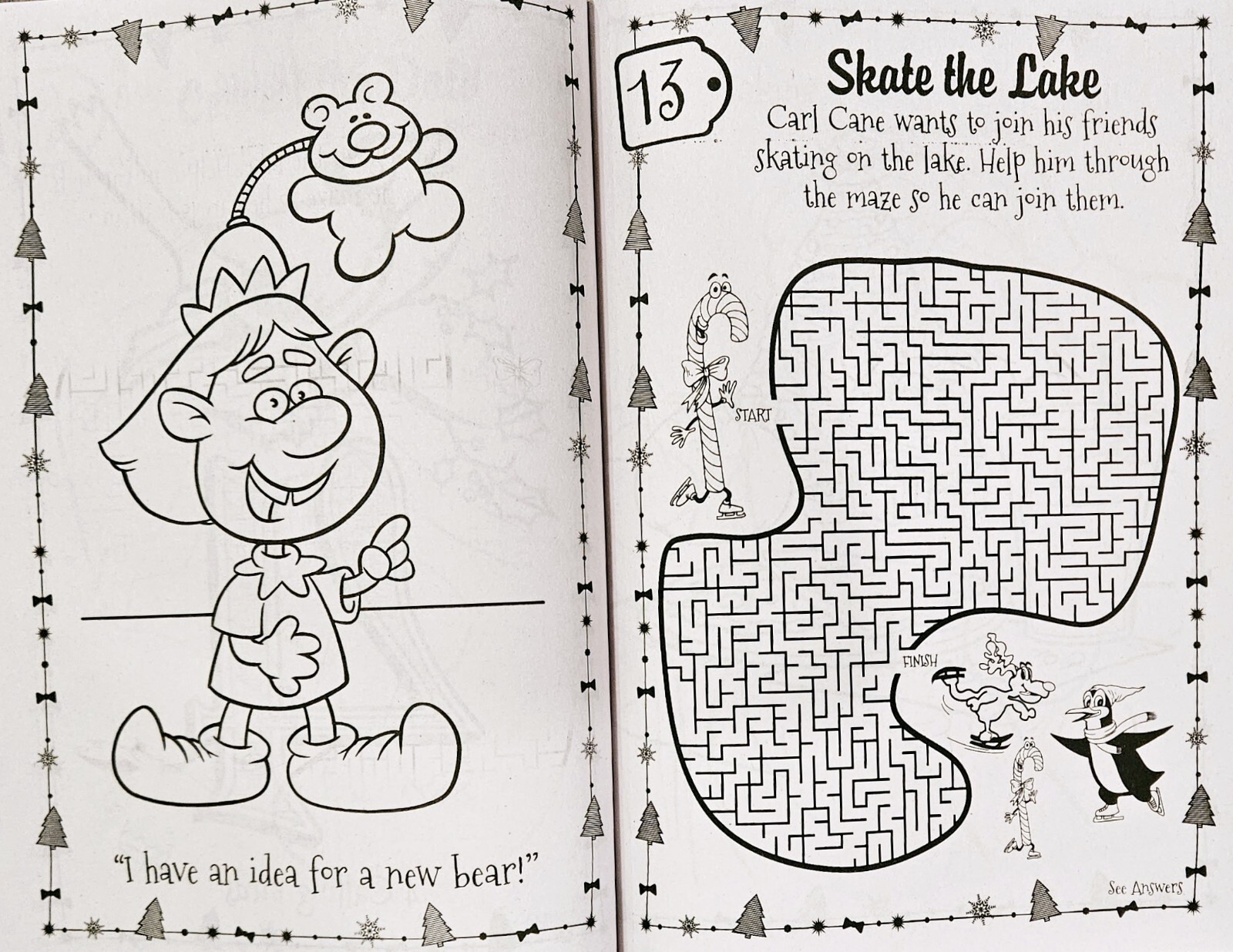 Christmas Coloring & Activity Book Set Of 2 Over 250 Pages of Holiday Fun!