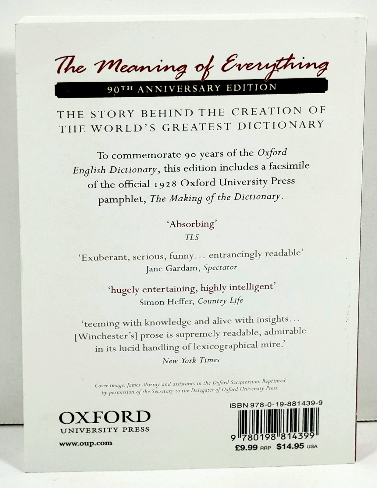 The Meaning of Everything by Simon Winchester (2018 TP) NEW Story Oxford Eng Dic