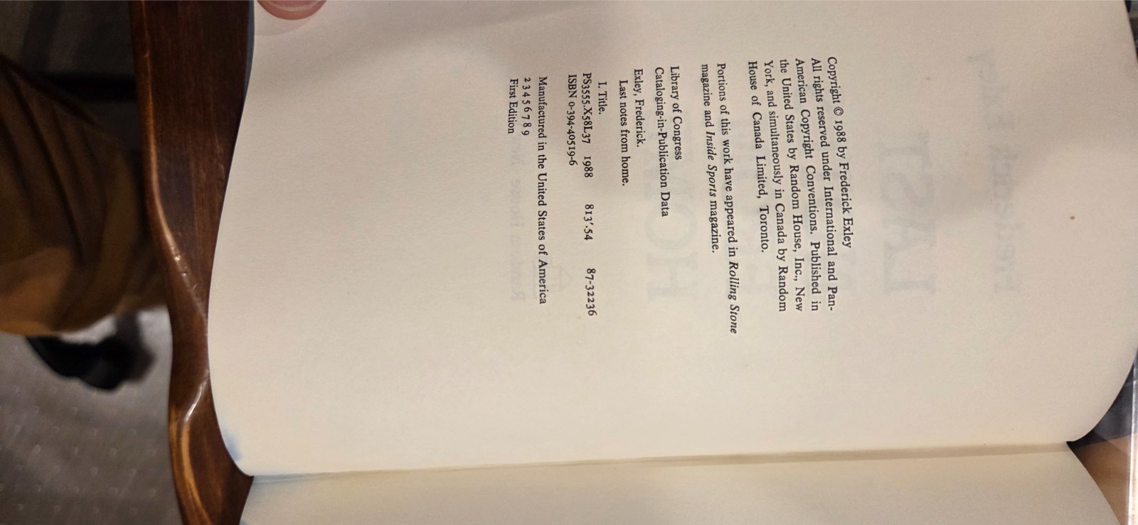 Pages From A Cold Island and Last Notes From Home, Frederick Exley’s last two