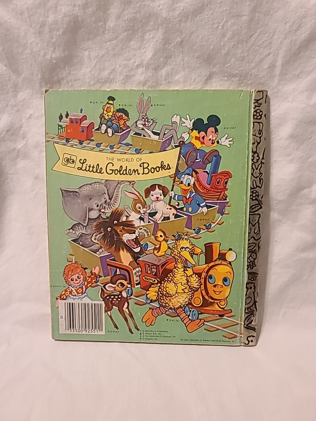 (D) Vintage 1978 A Little Golden Book Mickey Mouse And Goofy The Big Bear Scare