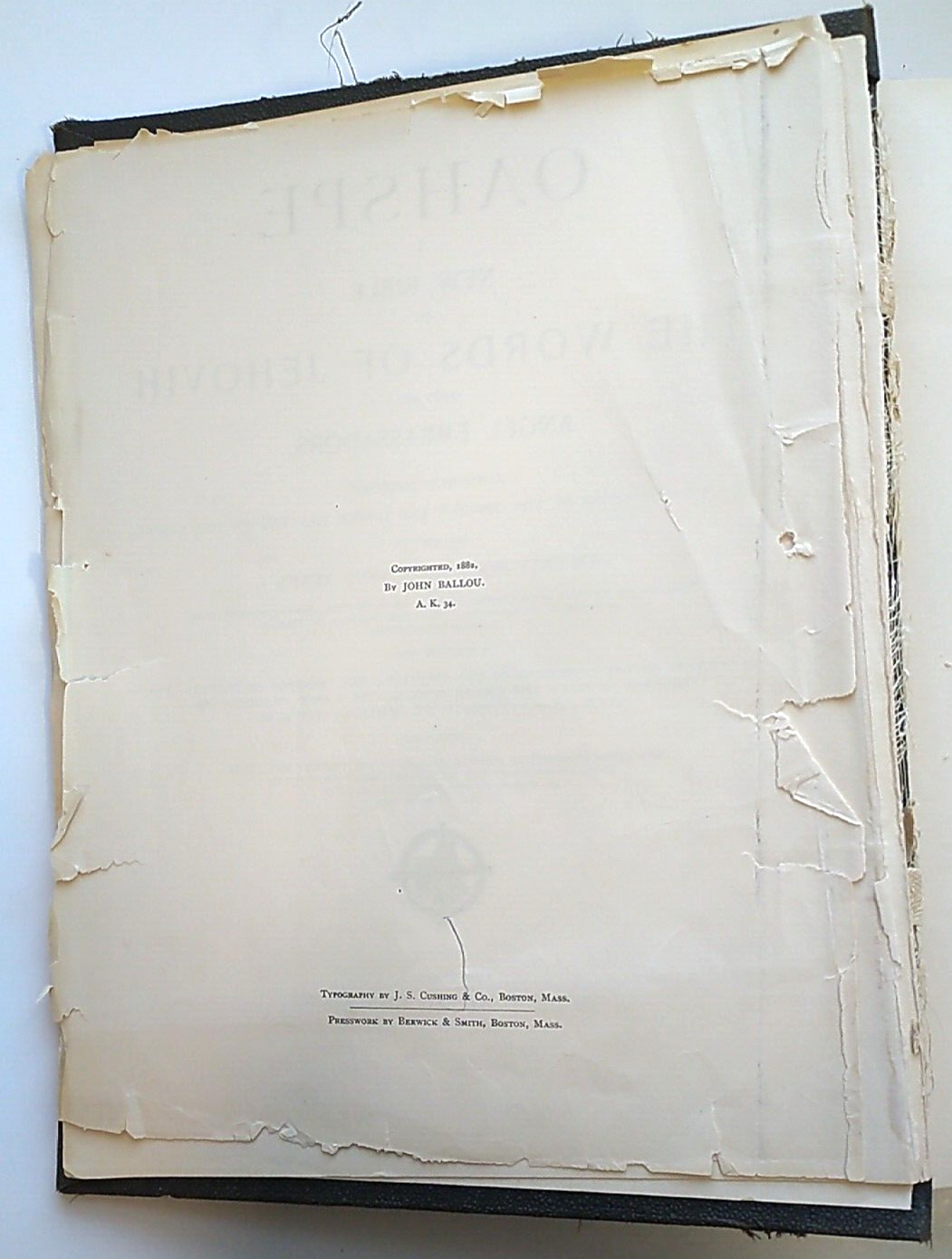 Oahspe: A New Bible In The Words Of Jehovih by John Ballou Newbrough – 1891 – HC