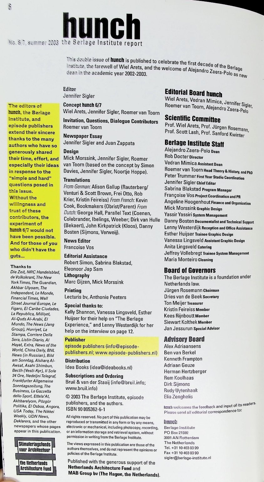 109 Provisional Attempts Architects Berlage Institute Report 6/7 2003