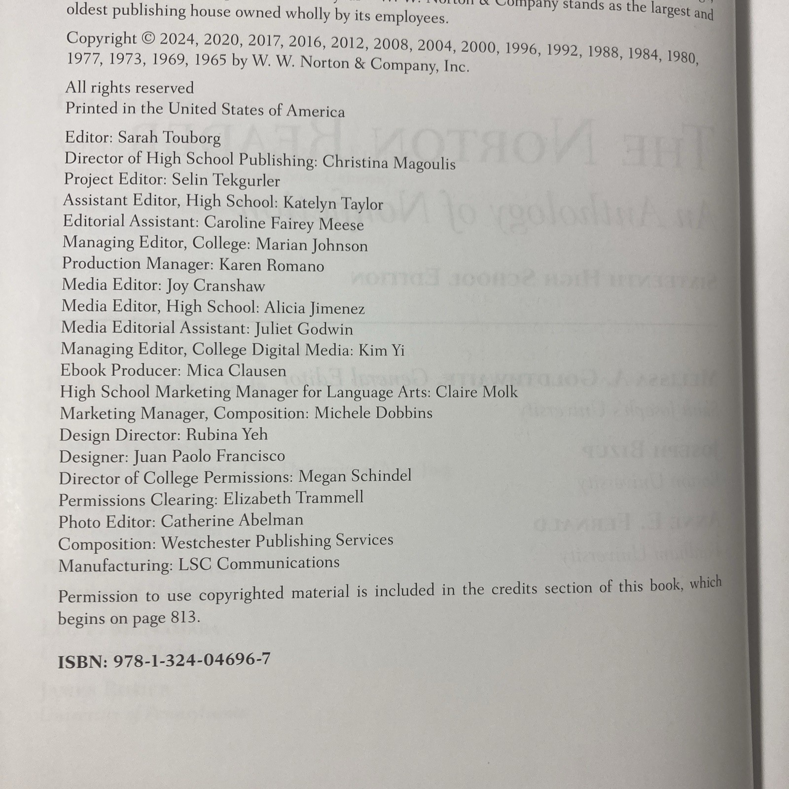 The Norton Reader High School 16th Edition | Digital Code Included