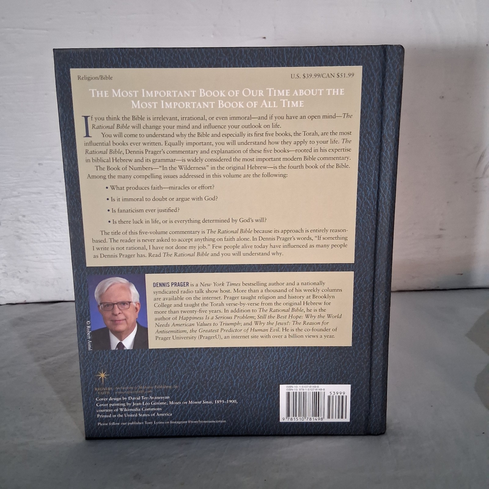 Rational Bible – Numbers : God and Man in the Wilderness HC by Dennis Prager