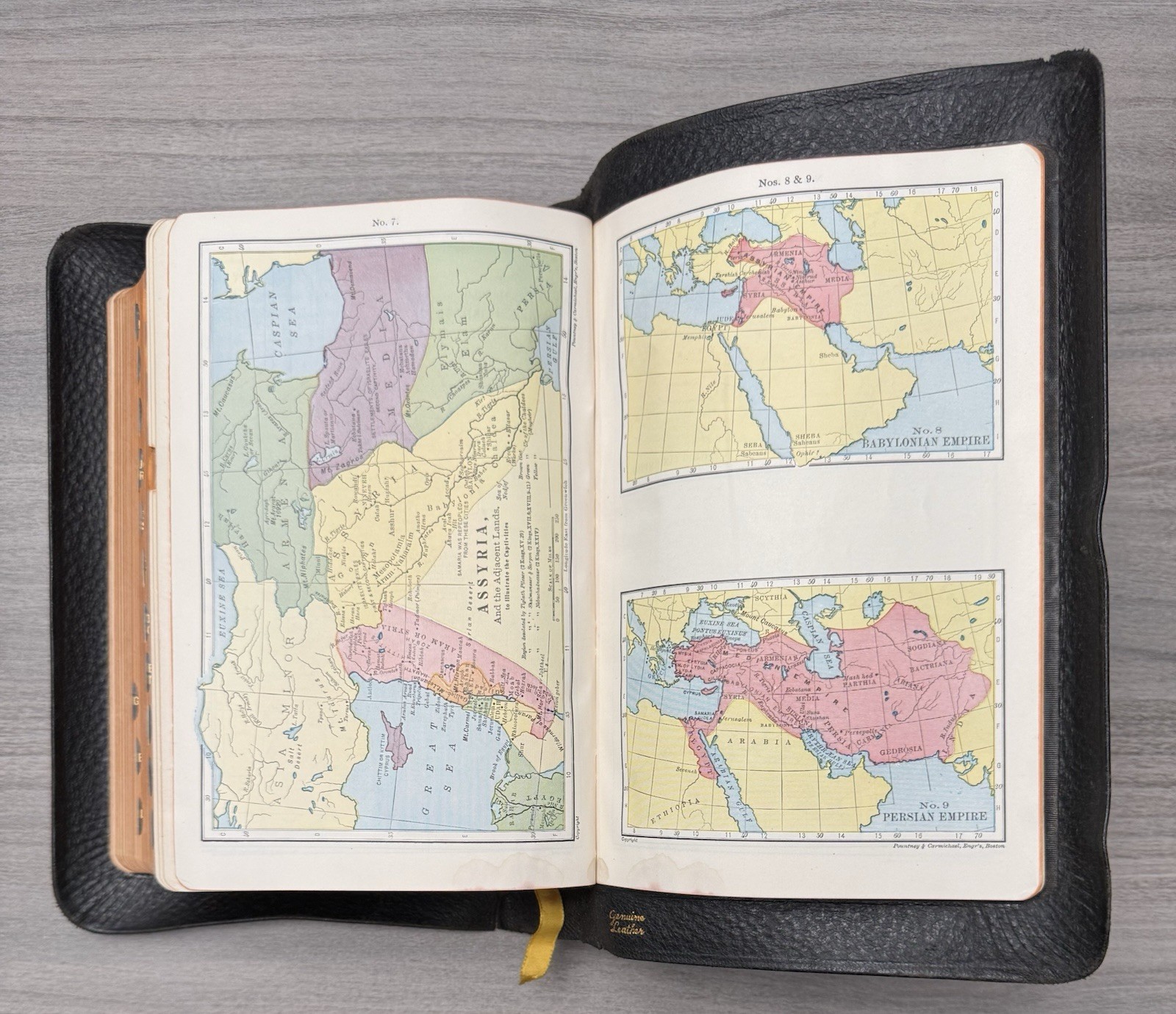 National KJV Bible 1939 Master Guide; Black GENUINE Leather; Indexed; Red Letter