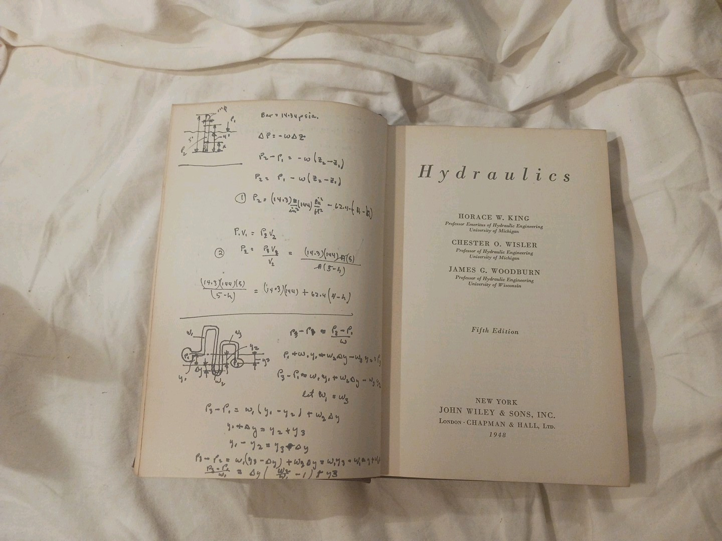 Hydraulics 5th edition in hardcover copyright 1949