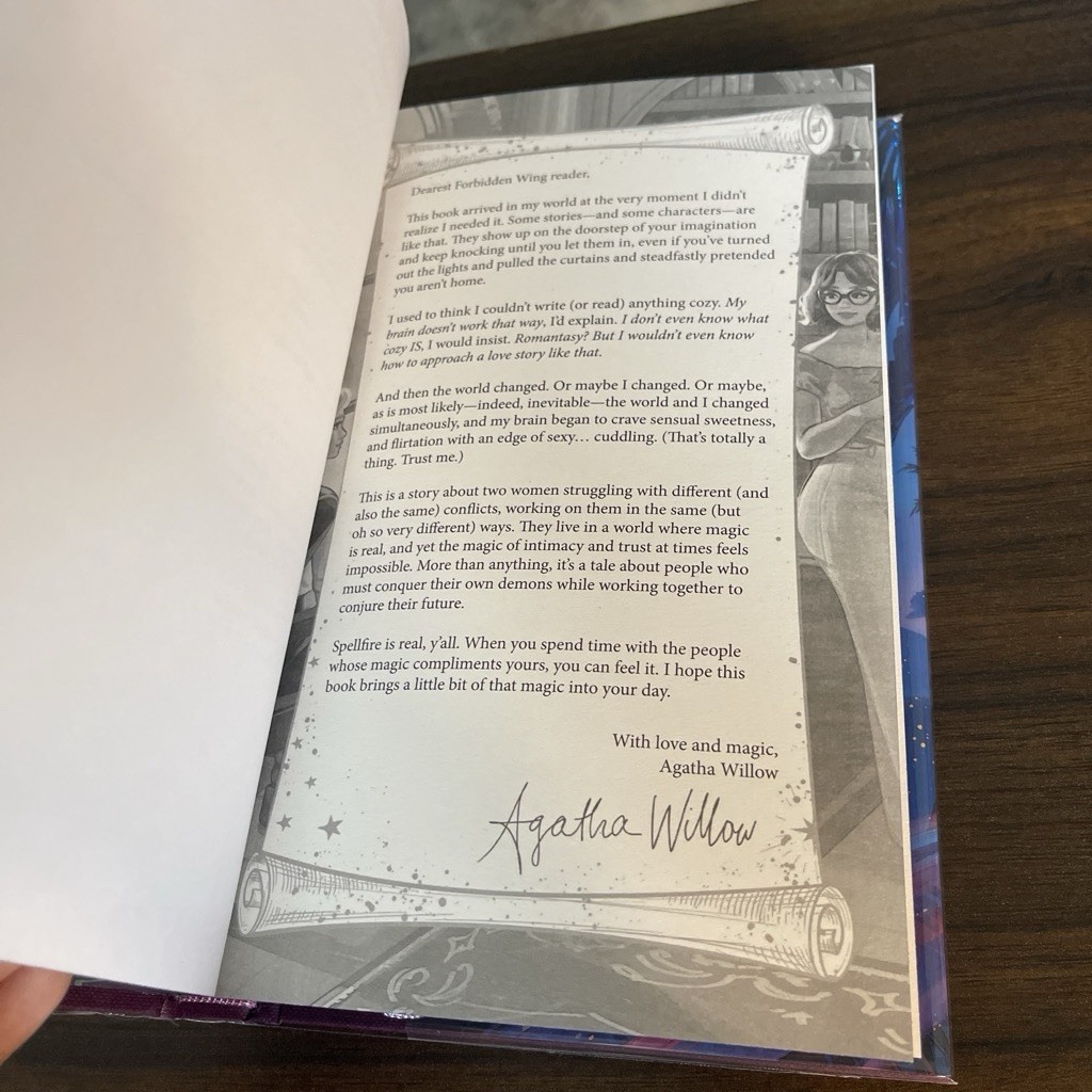 Agatha Willow Spellfire Signed HC The Forbidden Wing Ser. Avon YA Fiction