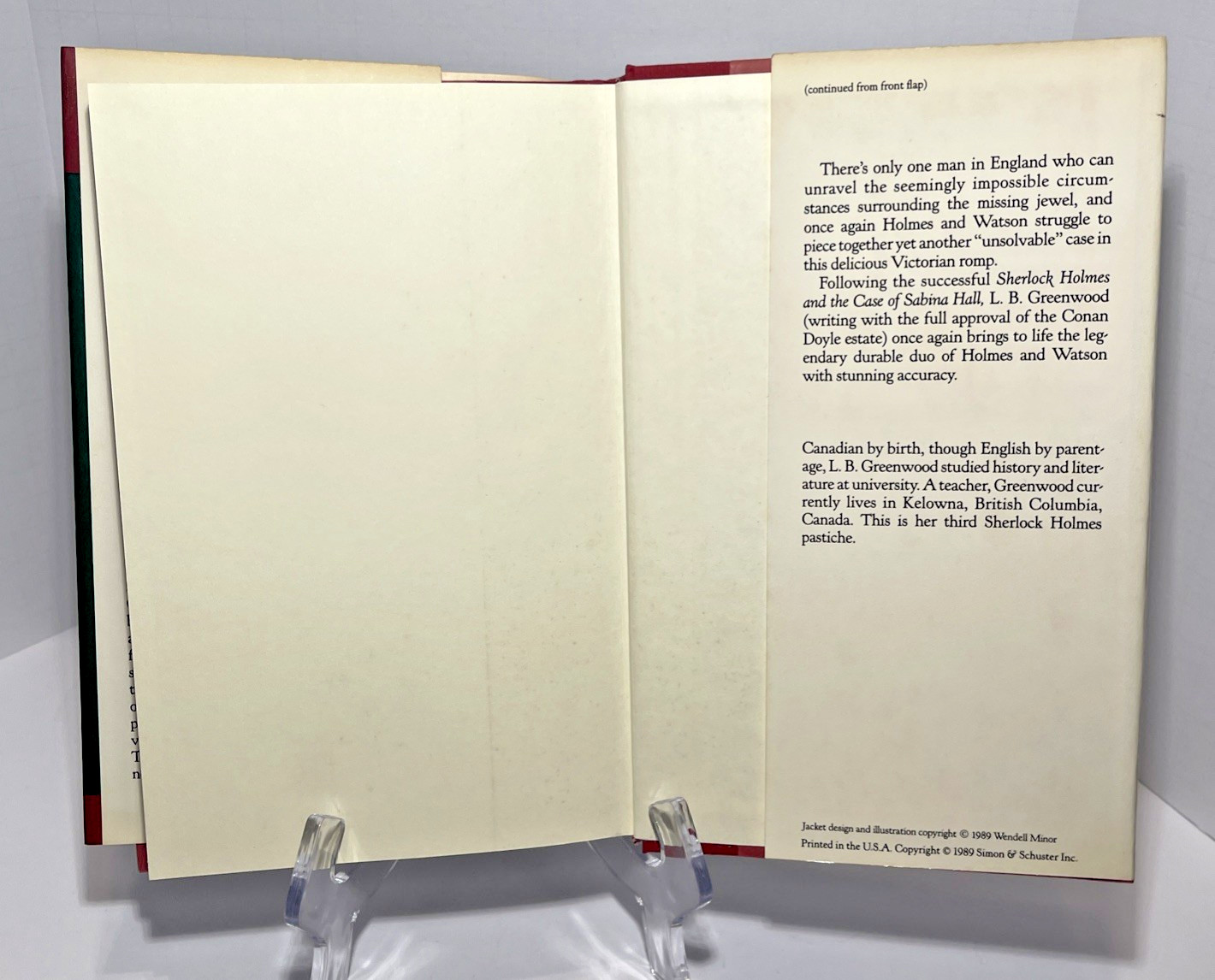 1ST ED HCDJ | SHERLOCK HOLMES and the Thistle of Scotland by LB Greenwood