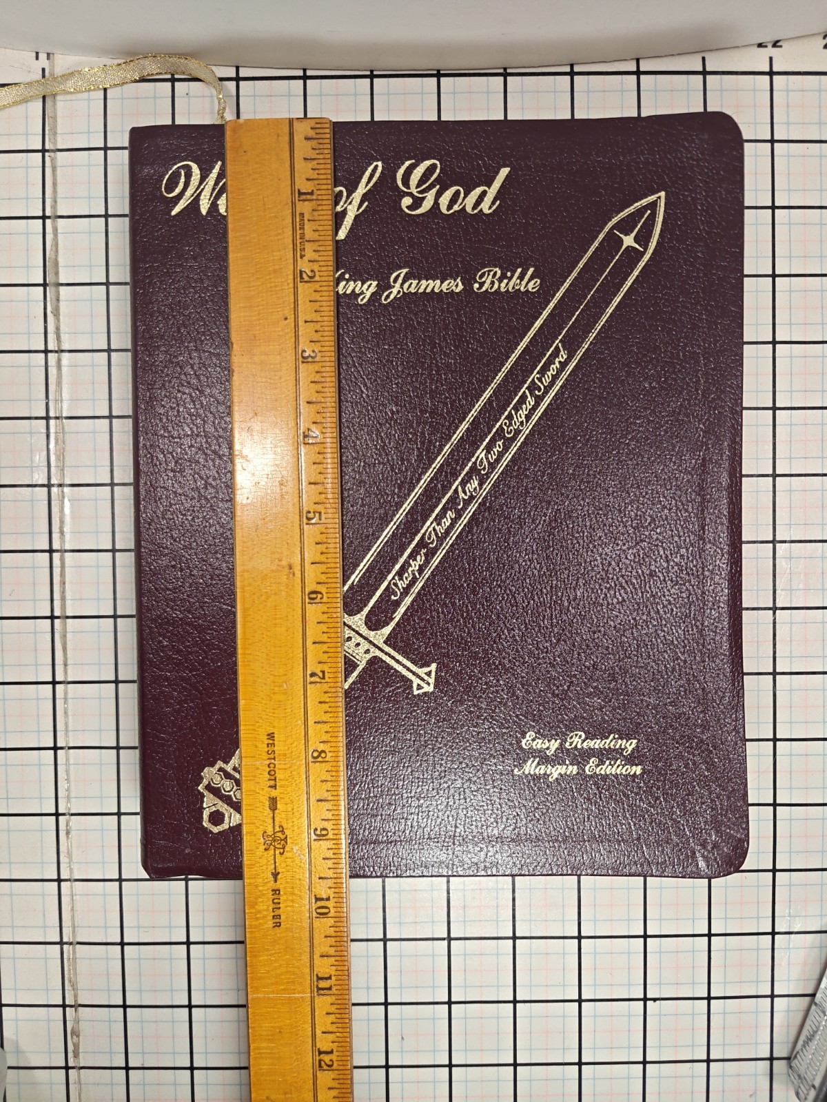 Word of God KJV Bible(Maroon) Large Print Easy Reading Margin Edition Red Letter
