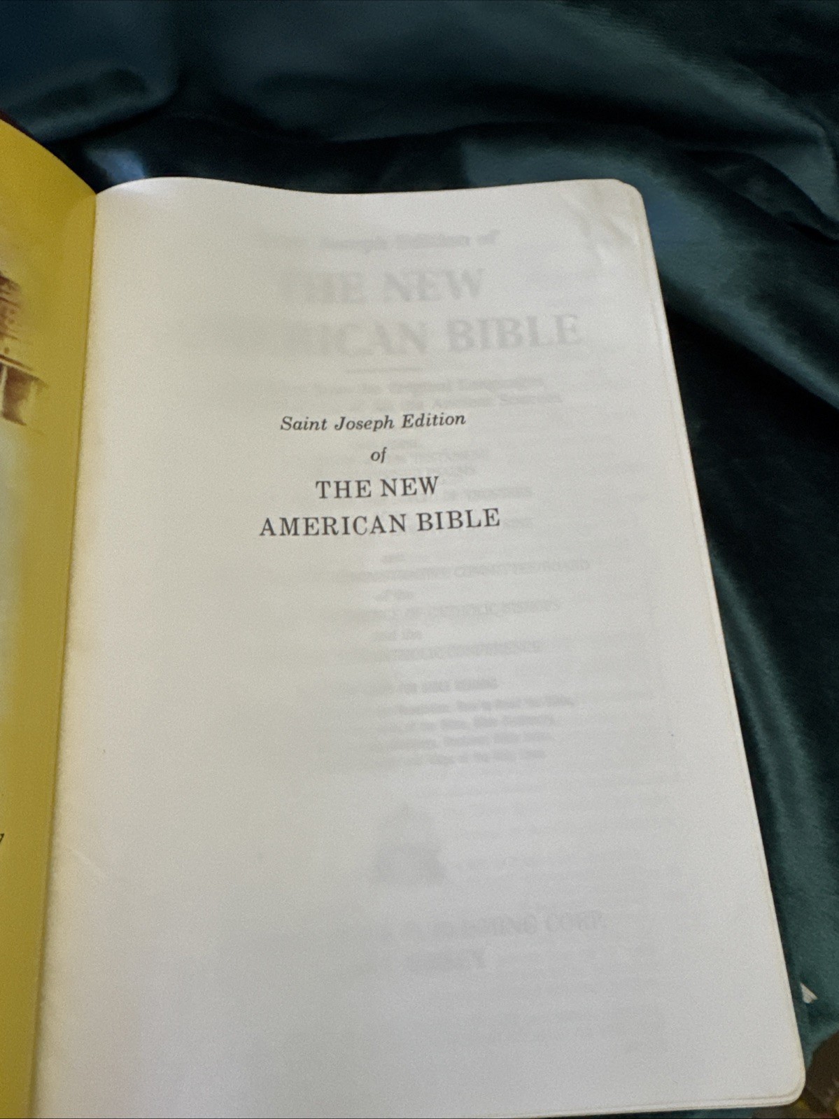 The New American Bible Saint Joseph Edition, Large Type, Illustrated 1992