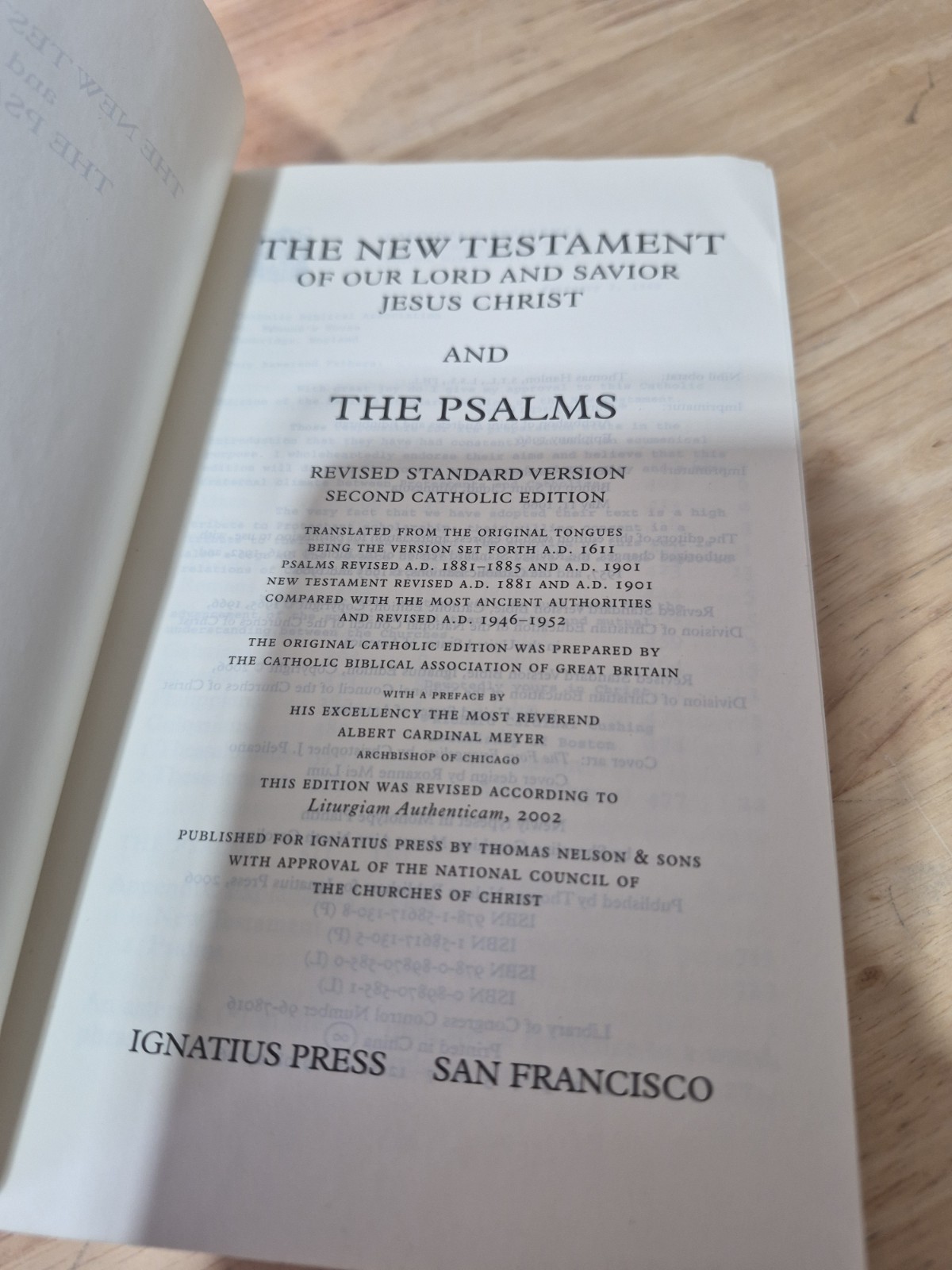 New Testament and Psalms-RSV-Catholic Pocket by Ignatius Press 2006 Paperback