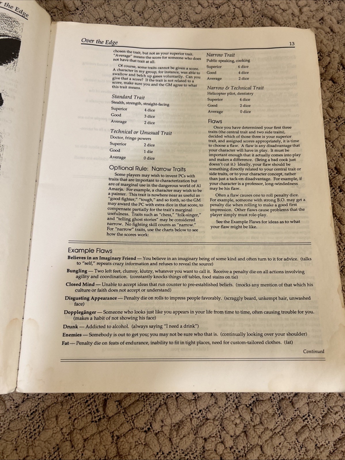Atlas Games AG 2000 Jonathan TweetOver the Edge: Psychosurreal Roleplaying