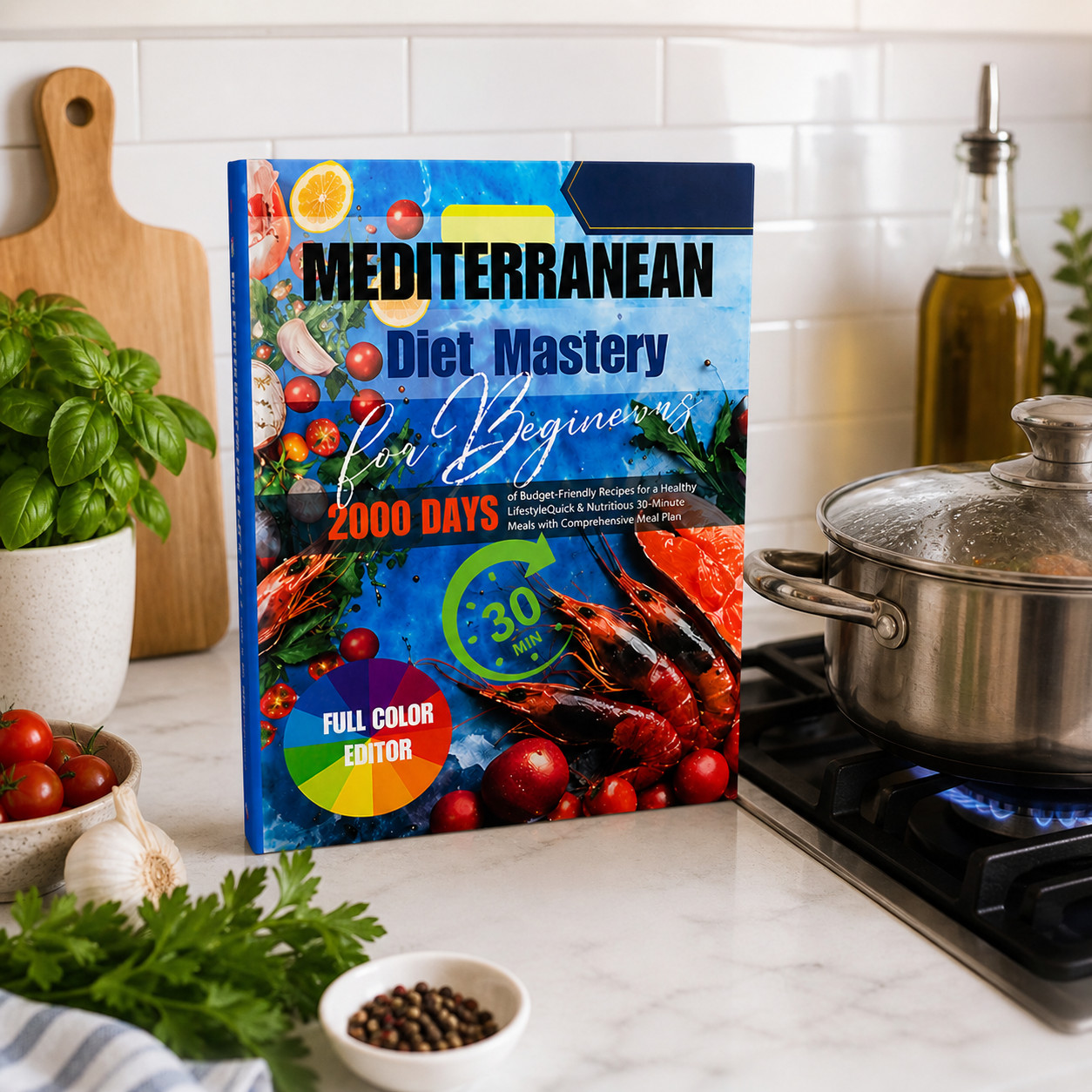 Mediterranean Recipes Cookbook | Weight Loss Recipes | Full Color Cookbook