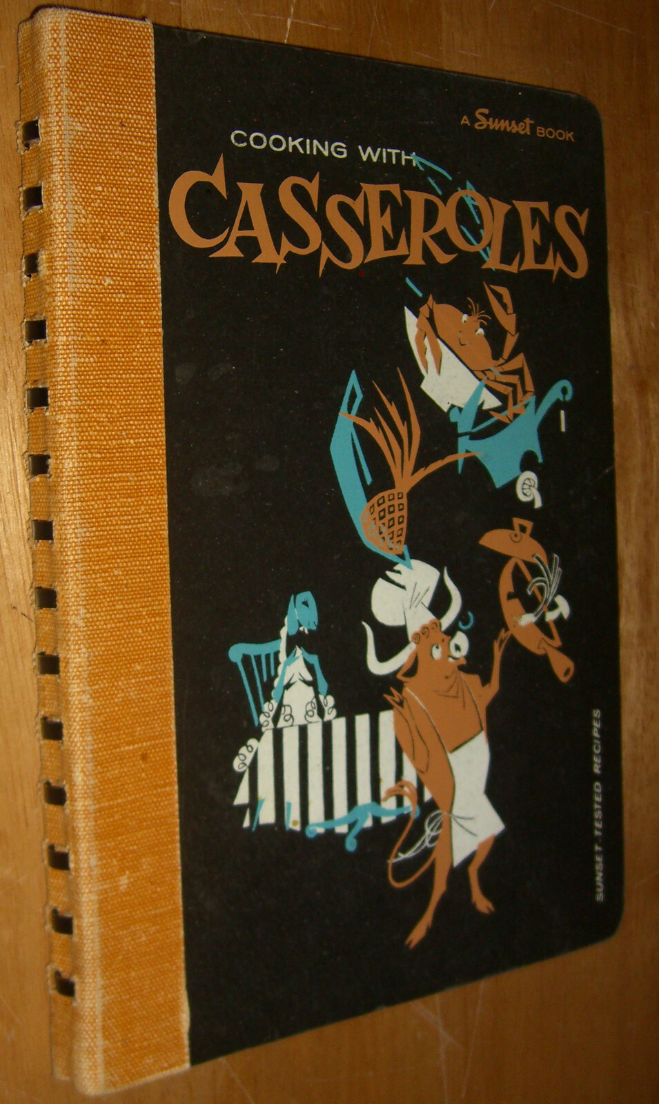 Cooking With Casseroles Cookbook by Sunset Magazine HC 1959