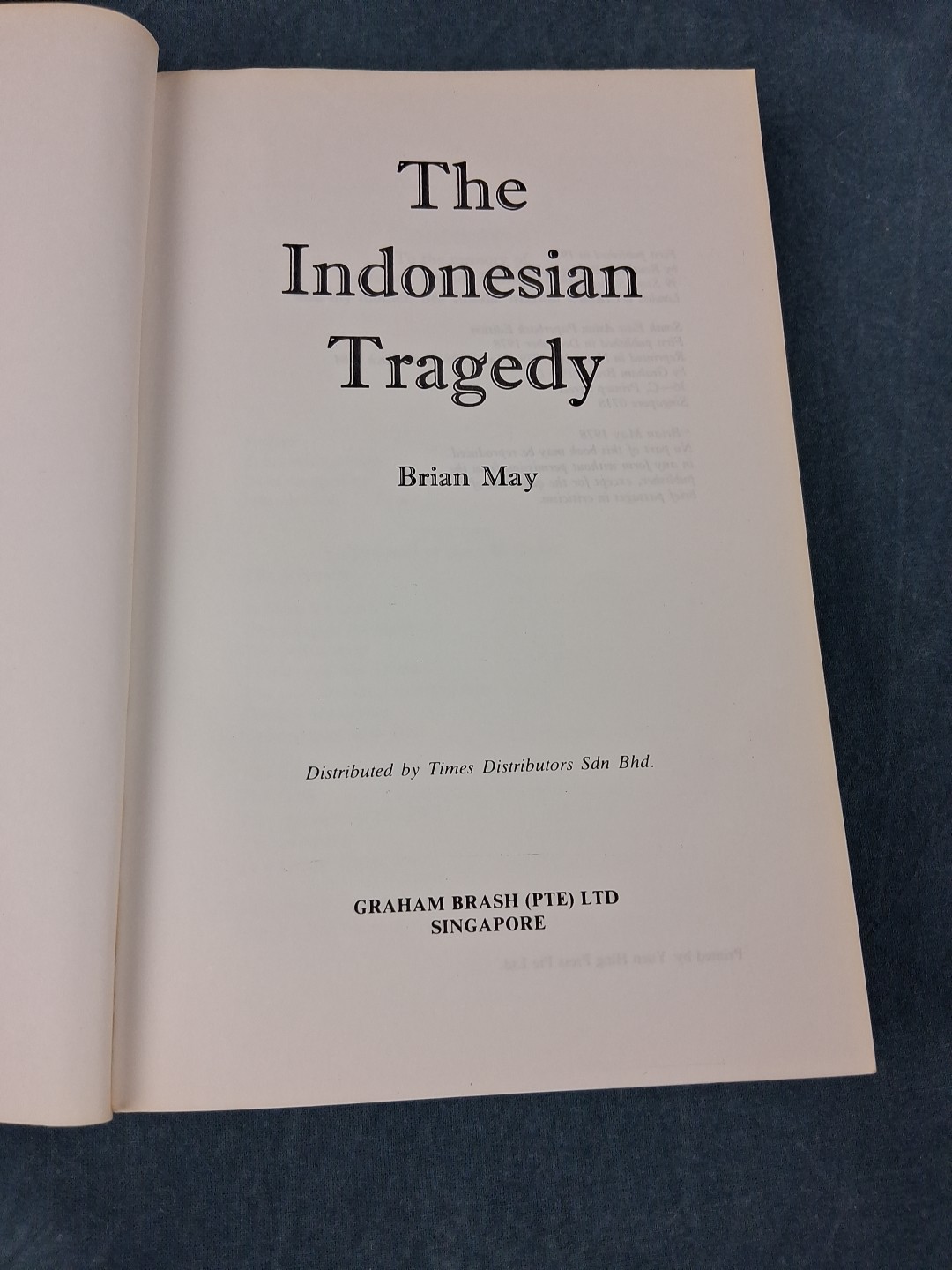 The Indonesian Tragedy Brian May PB VG